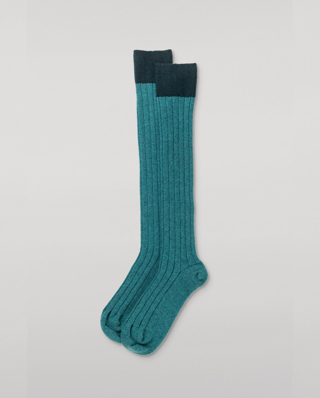 Johnstons of Elgin - Ainsley Women's Long Green Cashmere Socks