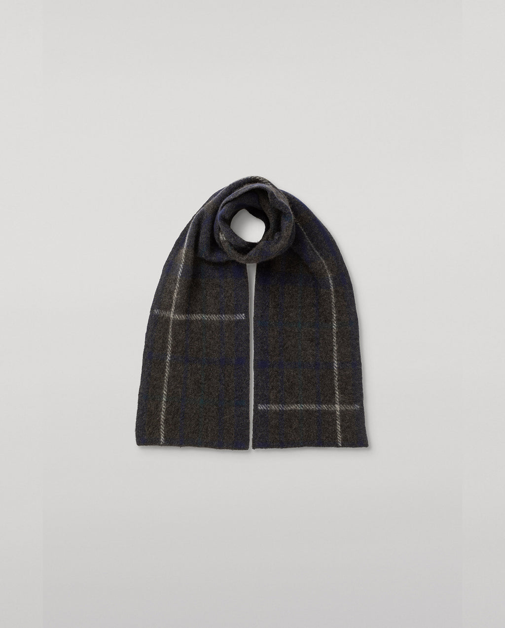 Johnstons of Elgin - Baird Grey Brushed Cashmere - Silk Scarf