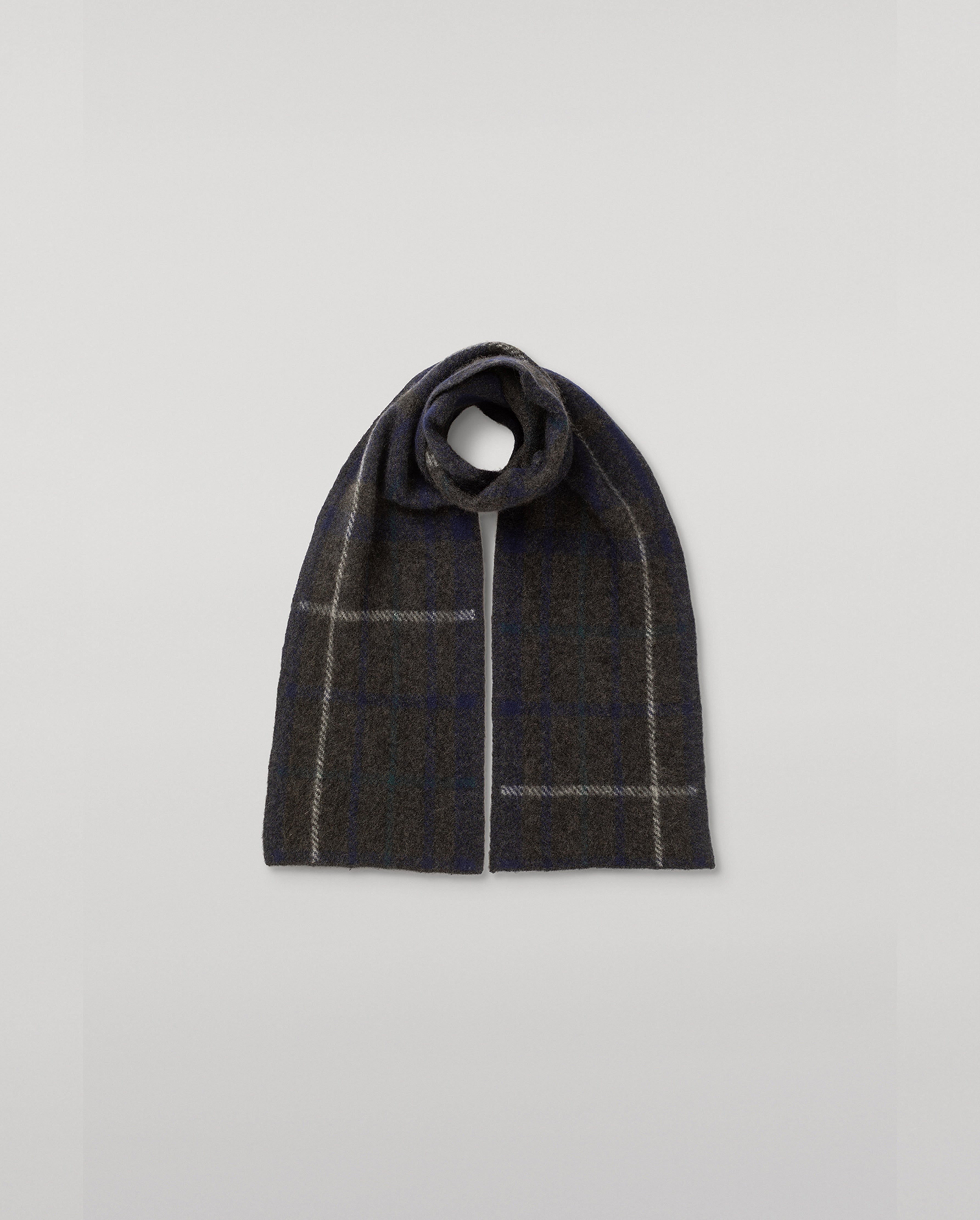 Johnstons of Elgin - Baird Grey Brushed Cashmere - Silk Scarf