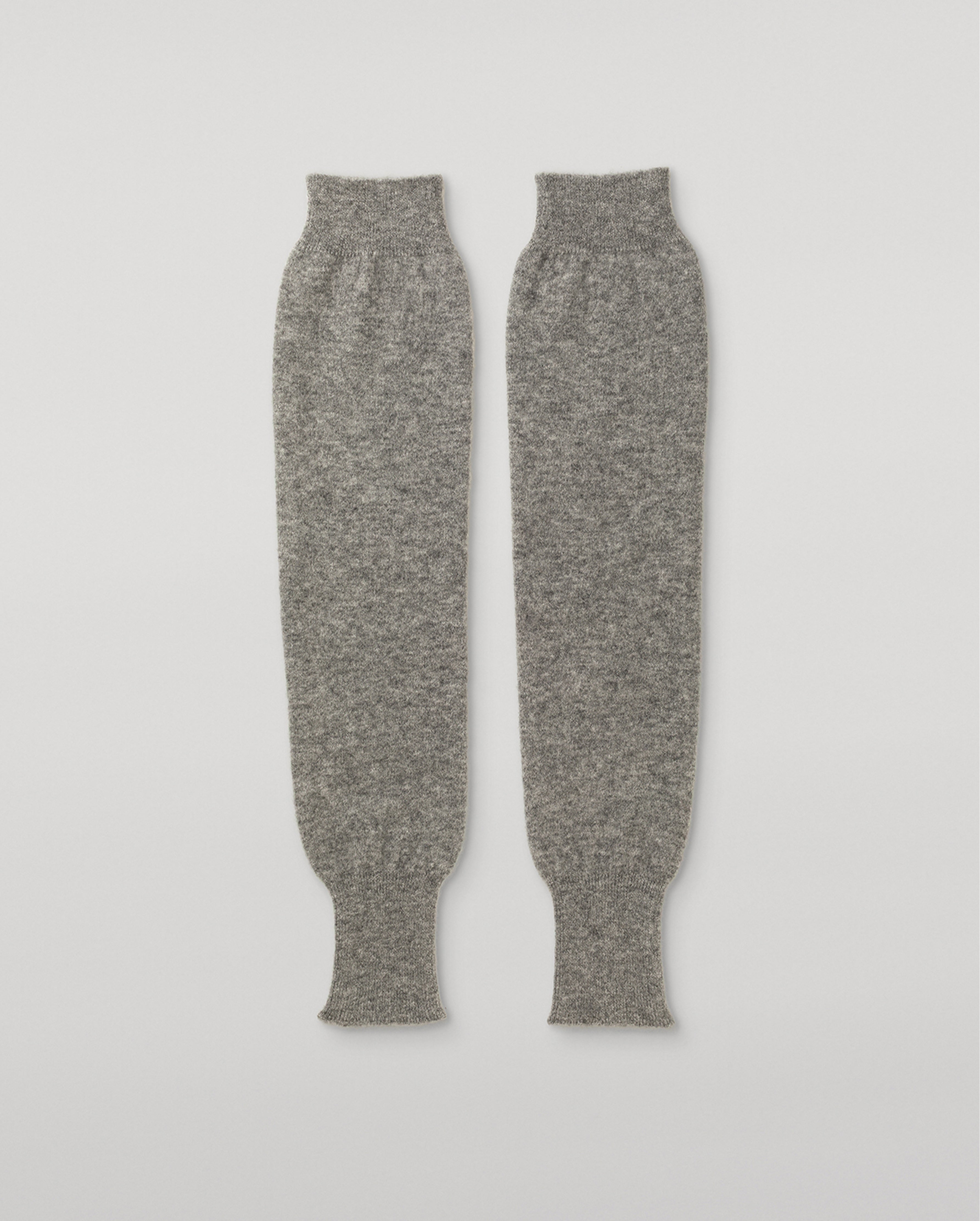 Johnstons of Elgin - Texa Grey Brushed Cashmere - Silk Legwarmers