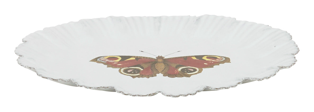 Jayson Home - Astier de Villatte Burgundy Butterfly Plate