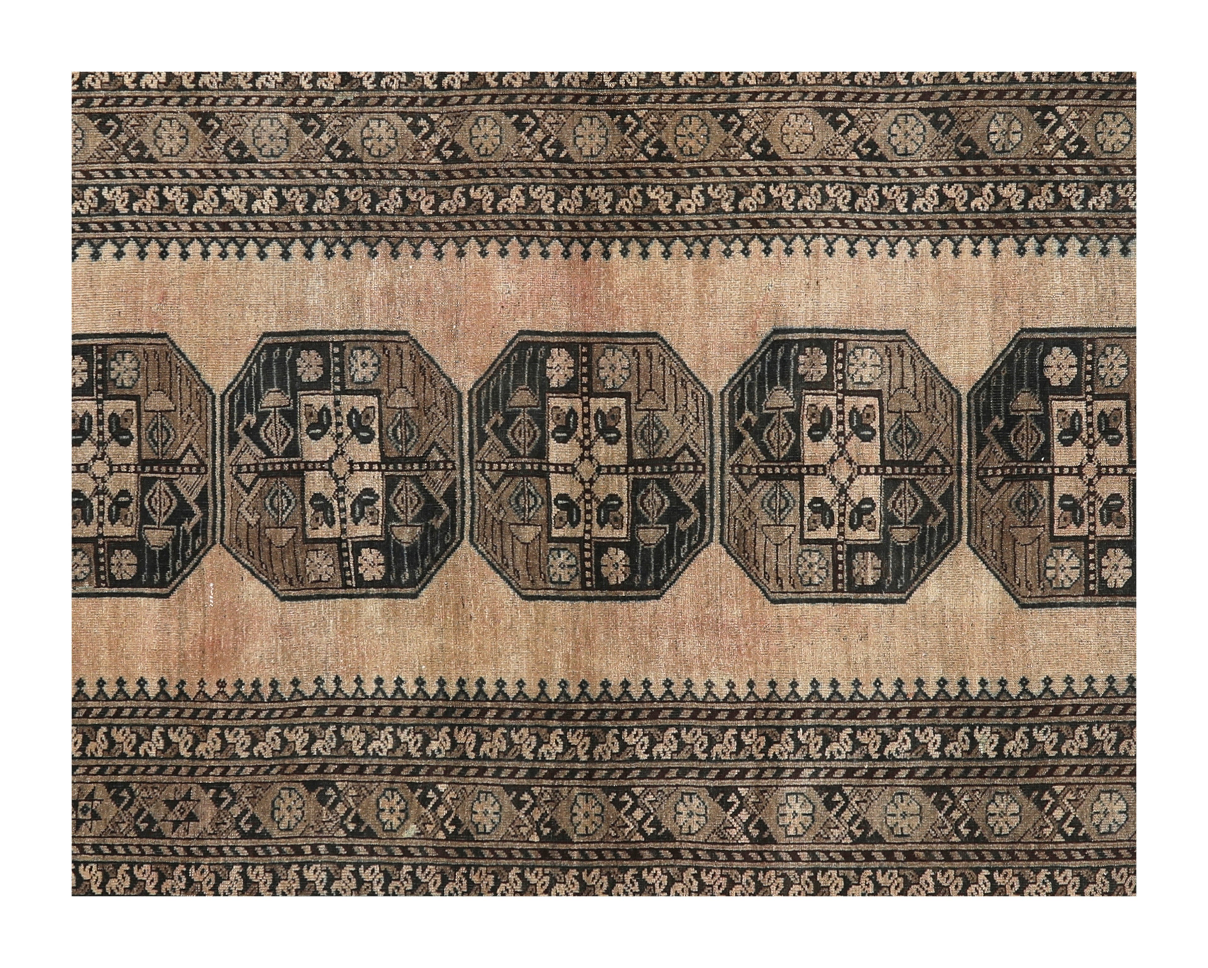 Jayson Home - Vintage Afghan Rug - 6'11" x 3'7"
