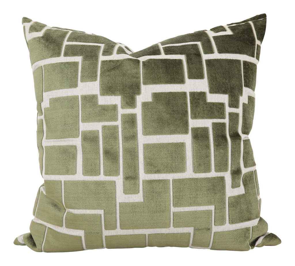 Jayson Home - Labyrinth Olive Pillow