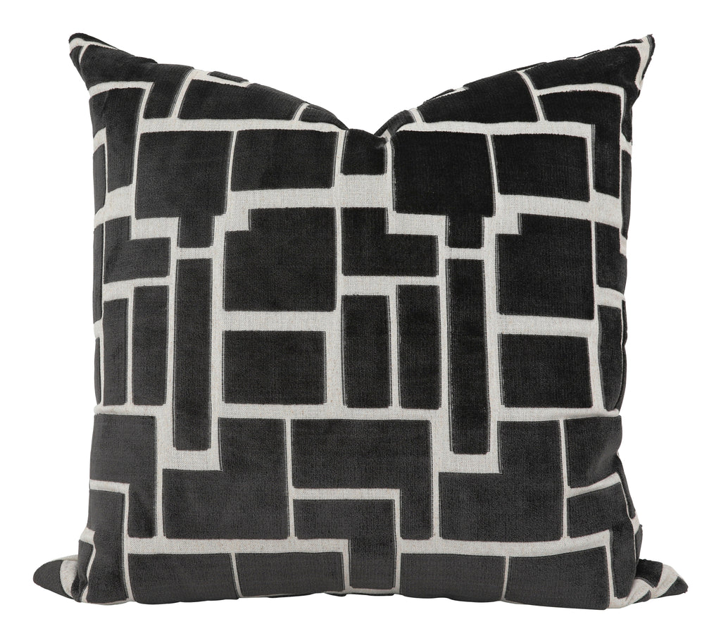 Jayson Home - Labyrinth Charcoal Pillow