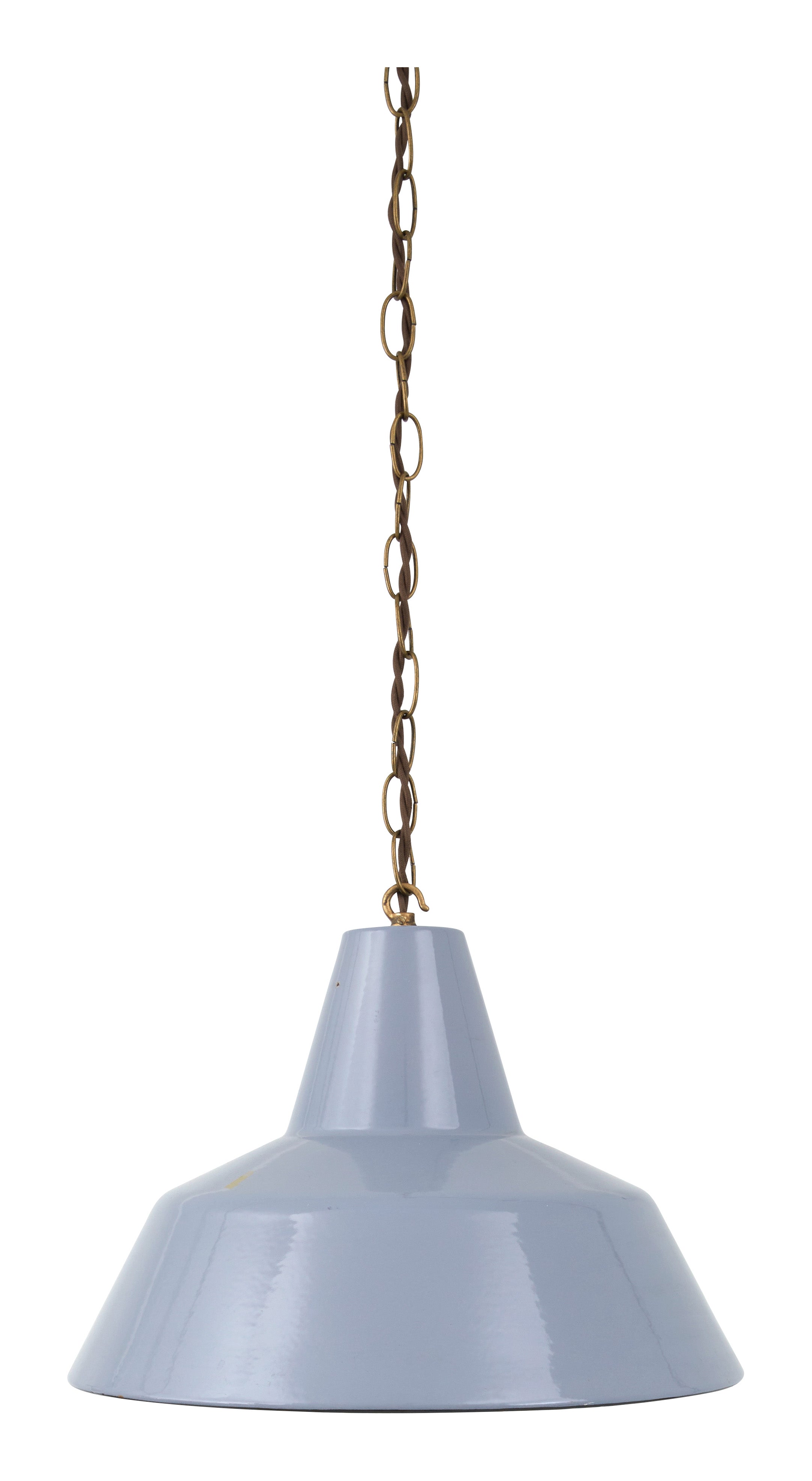 Jayson Home - Vintage Grey Enameled Factory Pendant