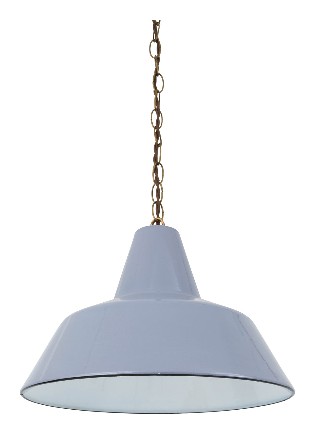 Jayson Home - Vintage Grey Enameled Factory Pendant