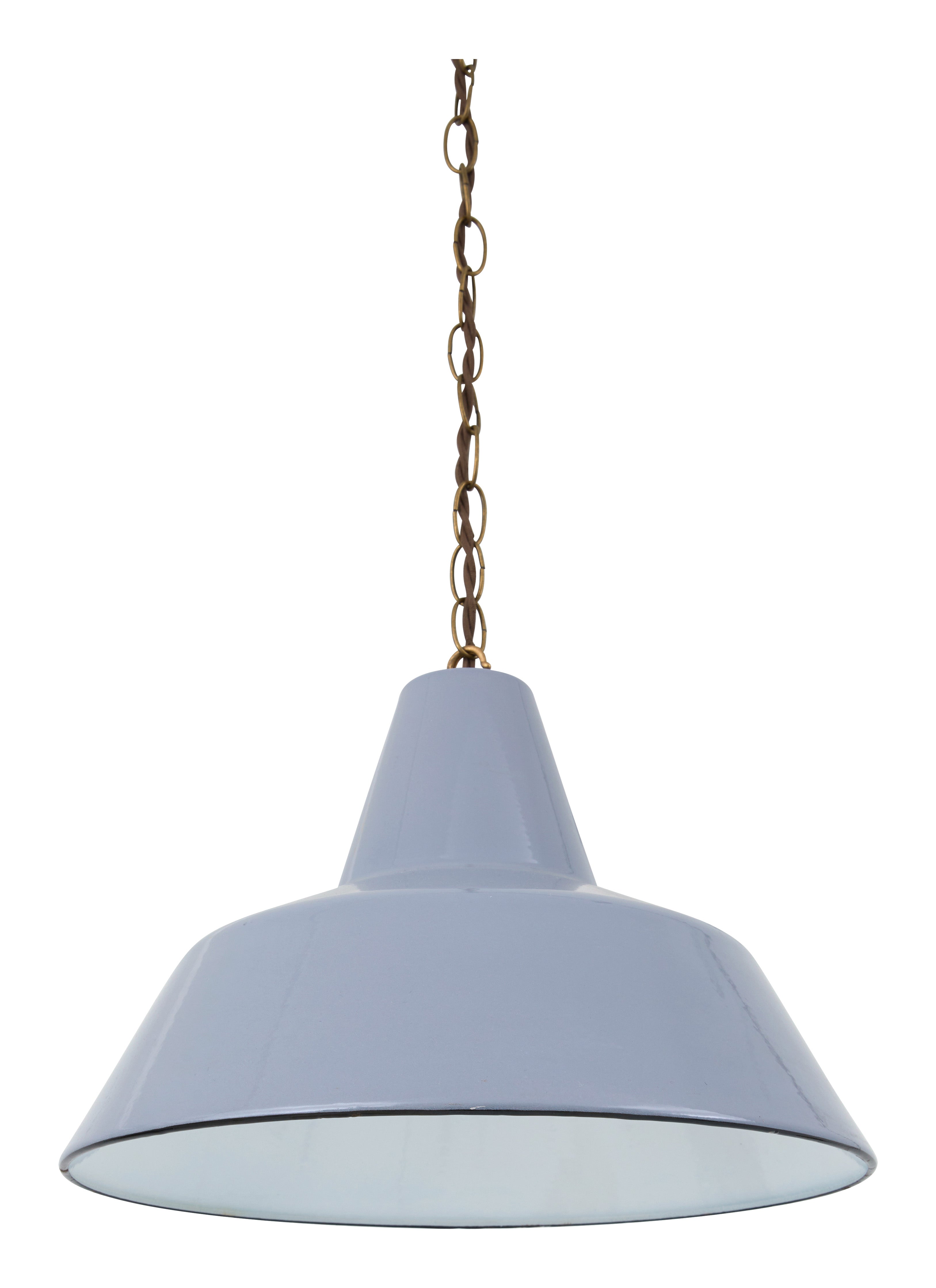 Jayson Home - Vintage Grey Enameled Factory Pendant