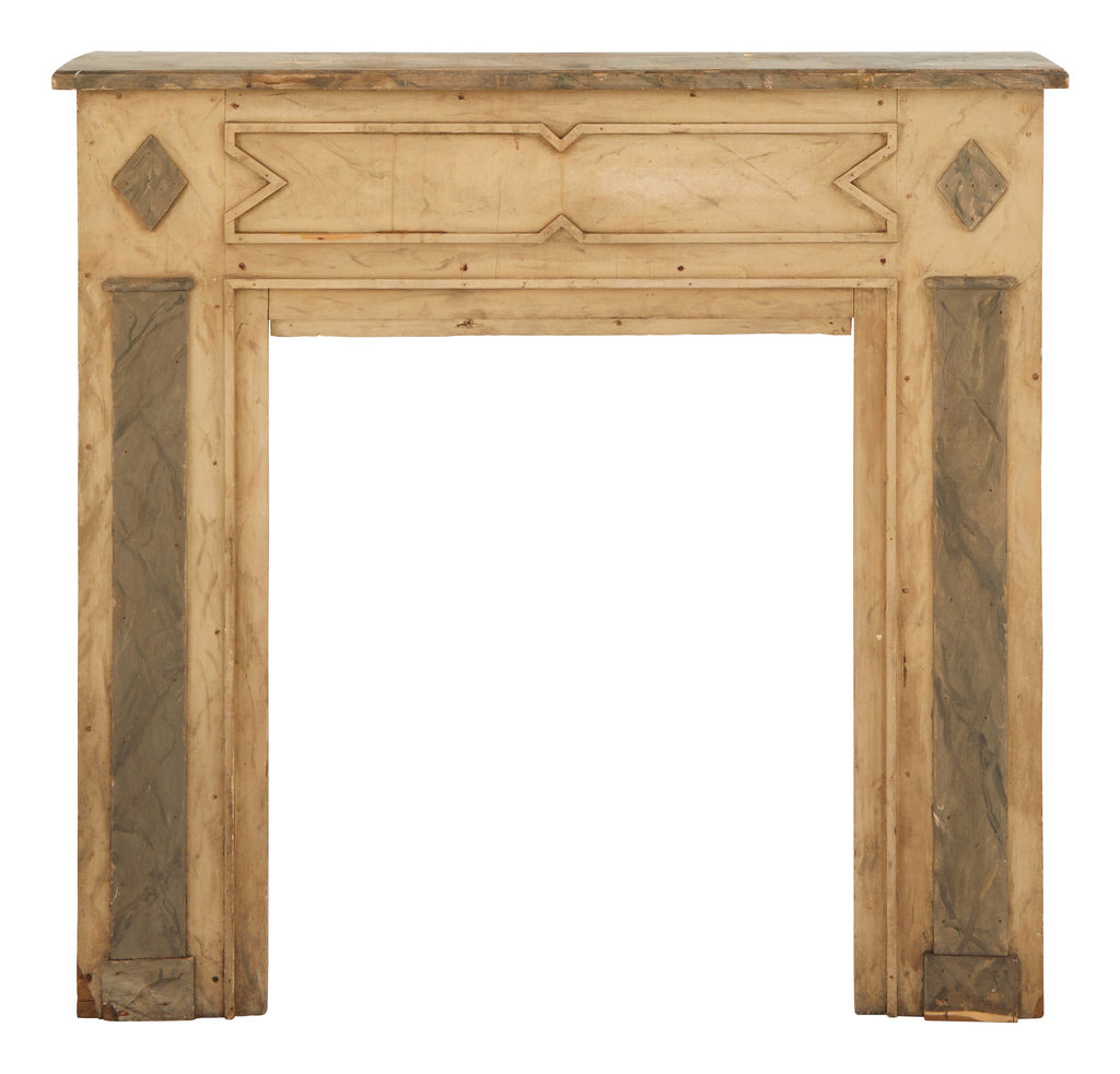 Jayson Home - Antique Trompe L'oeil Marble Mantel