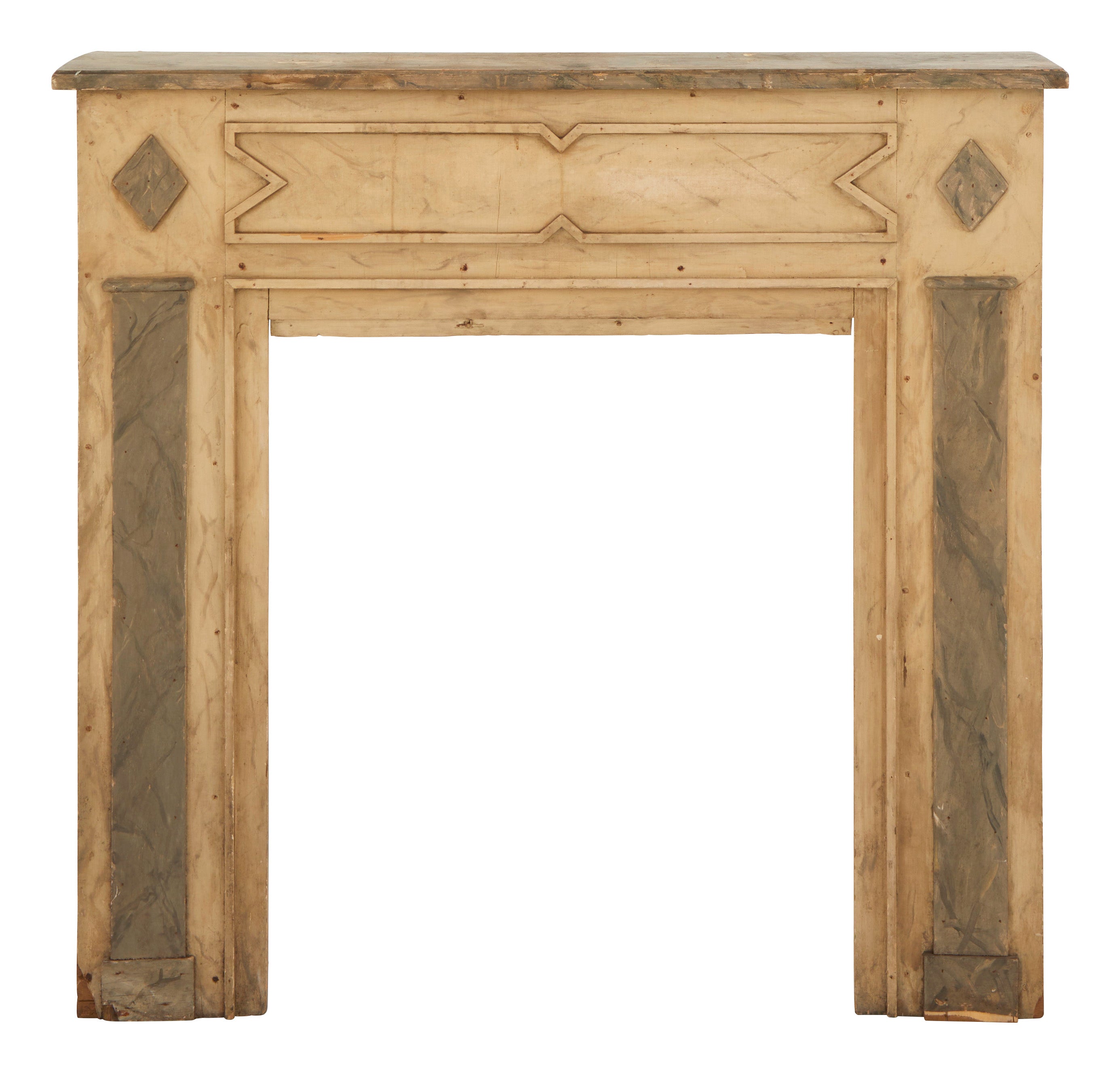 Jayson Home - Antique Trompe L'oeil Marble Mantel
