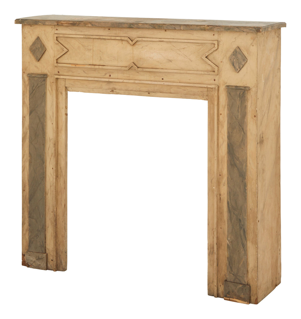 Jayson Home - Antique Trompe L'oeil Marble Mantel