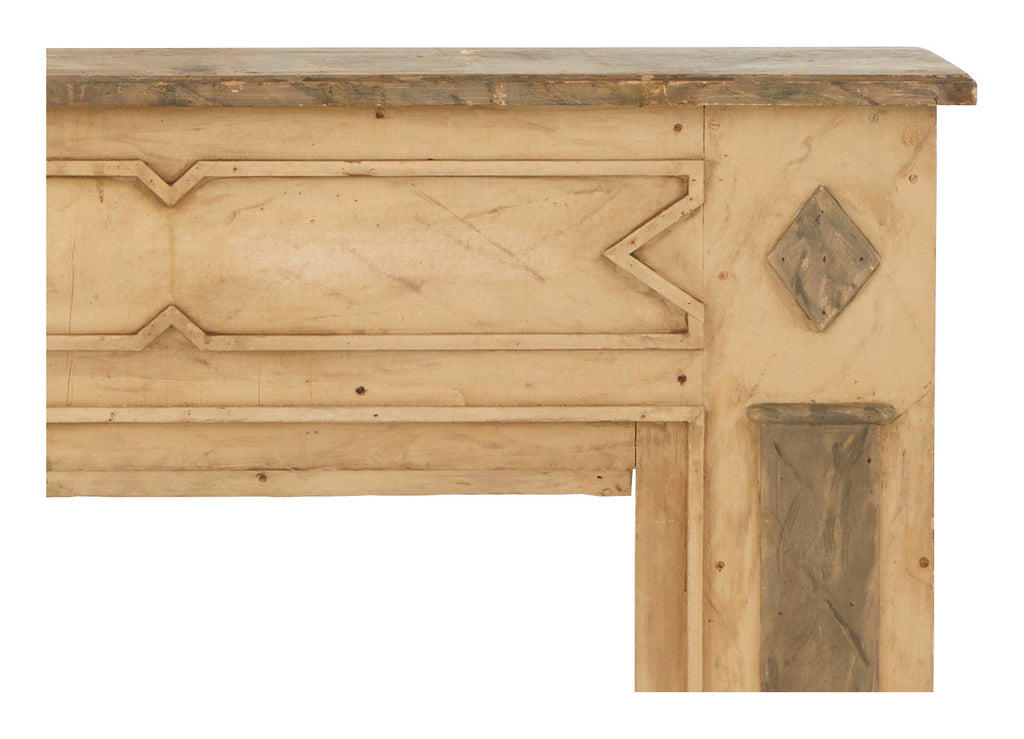 Jayson Home - Antique Trompe L'oeil Marble Mantel