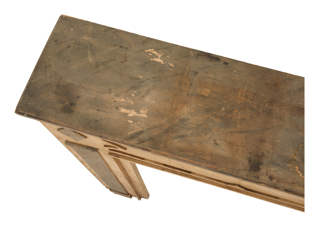 Jayson Home - Antique Trompe L'oeil Marble Mantel