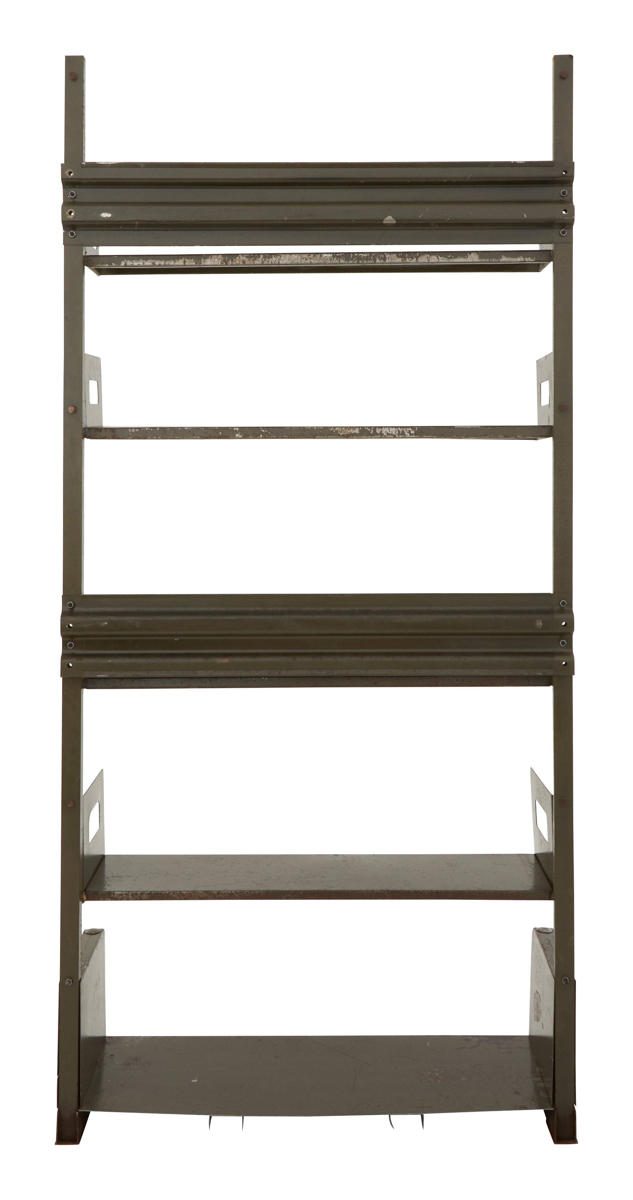 Jayson Home - Vintage Green Metal Library Shelf