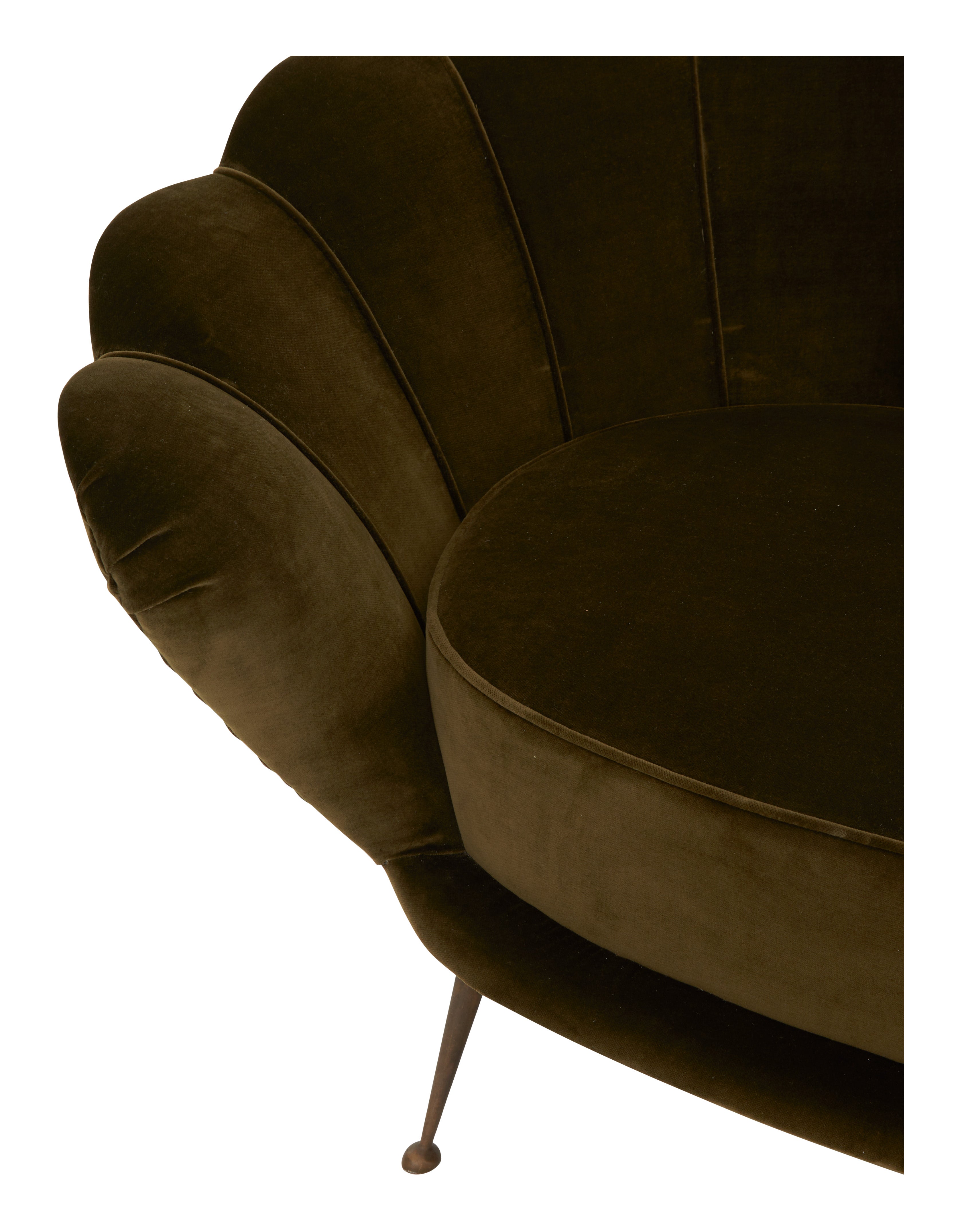 Jayson Home - Vintage Green Scalloped Sofa