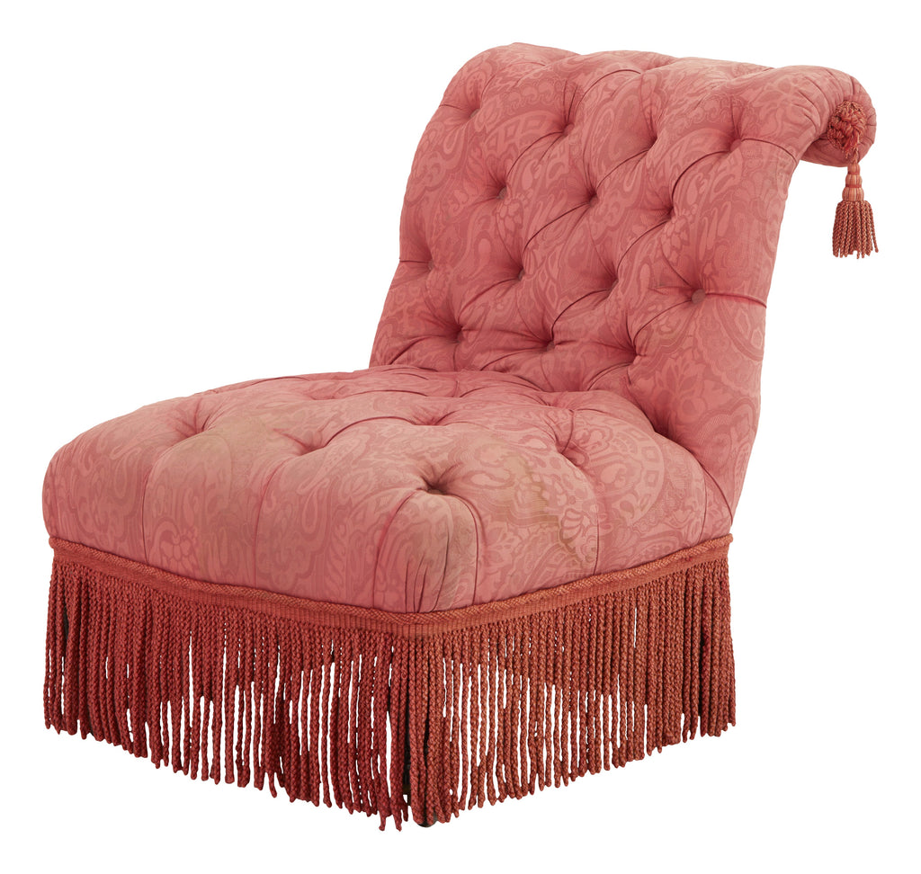 Jayson Home - Antique Pink Napoleon III Slipper Chair