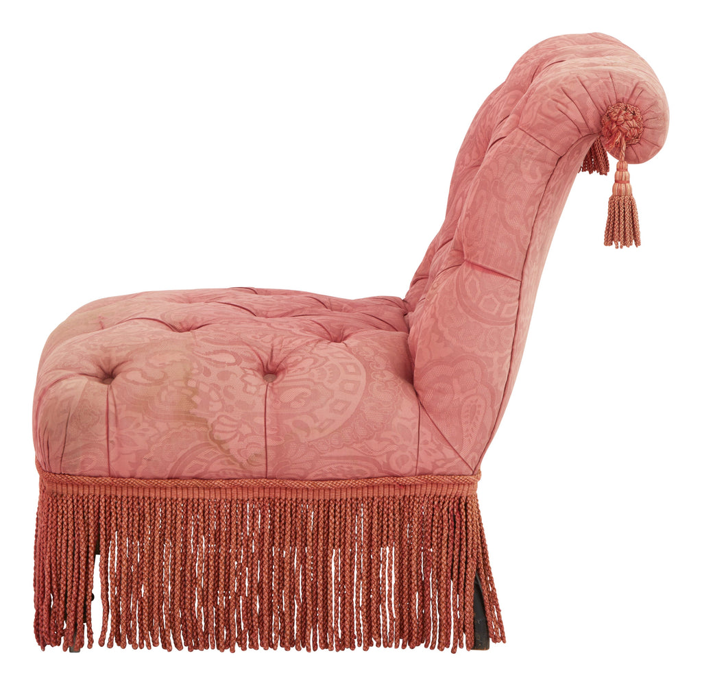 Jayson Home - Antique Pink Napoleon III Slipper Chair