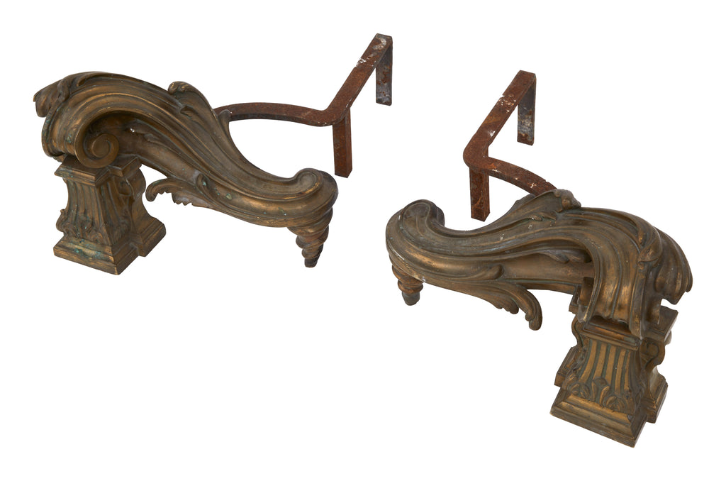 Jayson Home - Antique Bronze Andirons
