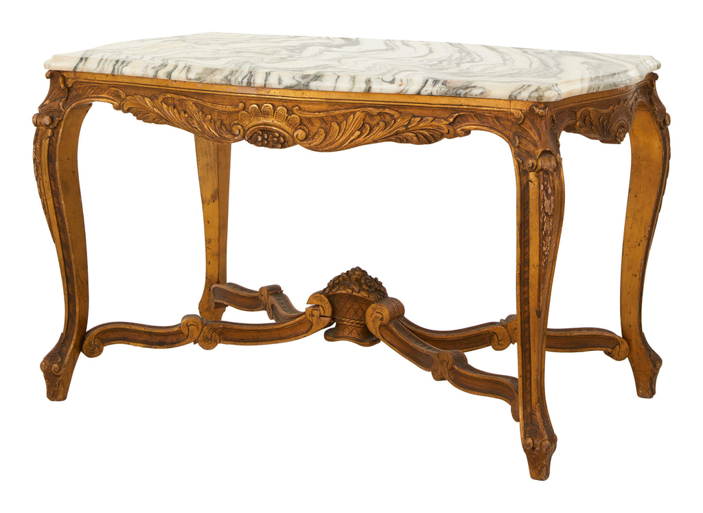 Jayson Home - Antique Gilt Marble Top Table