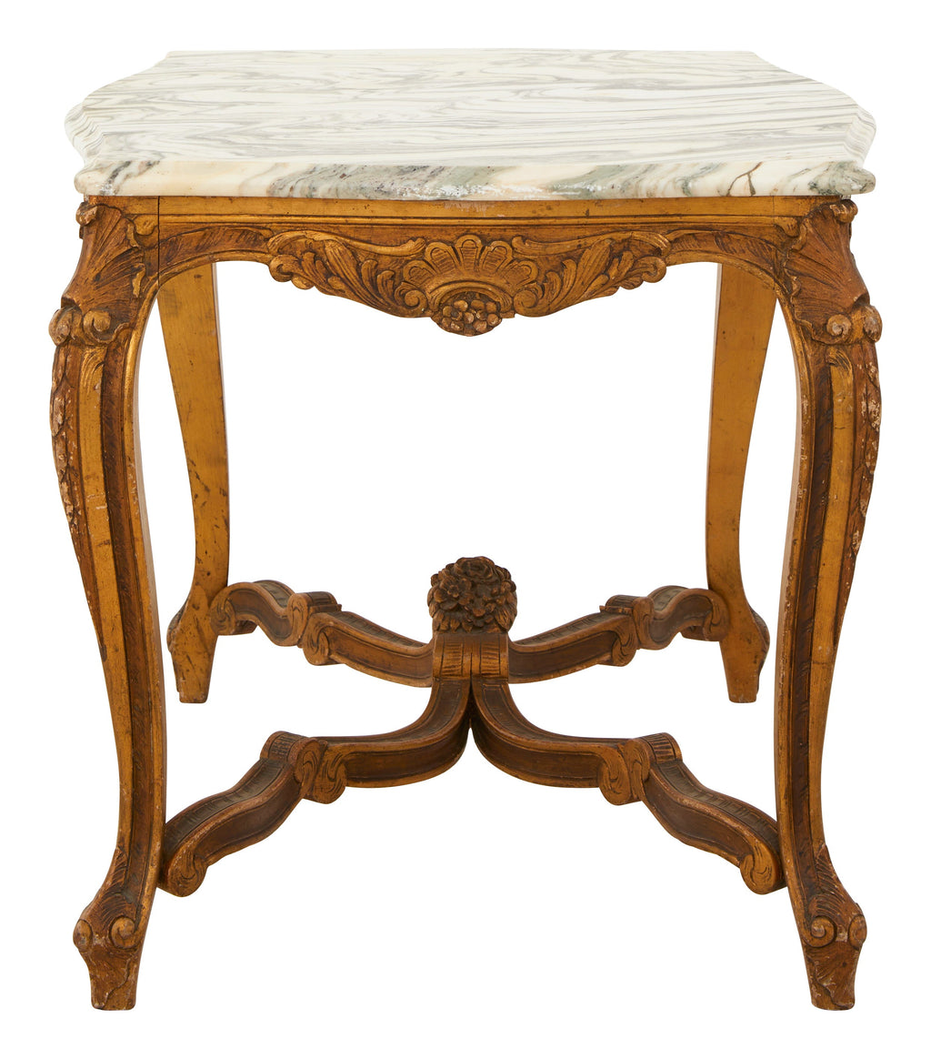 Jayson Home - Antique Gilt Marble Top Table