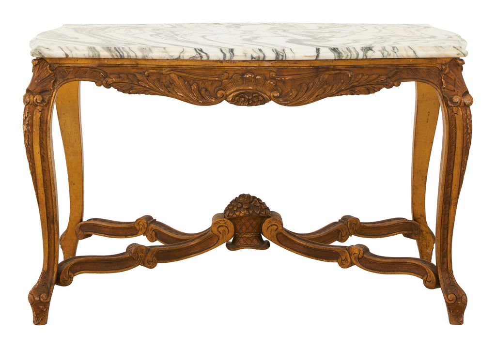 Jayson Home - Antique Gilt Marble Top Table