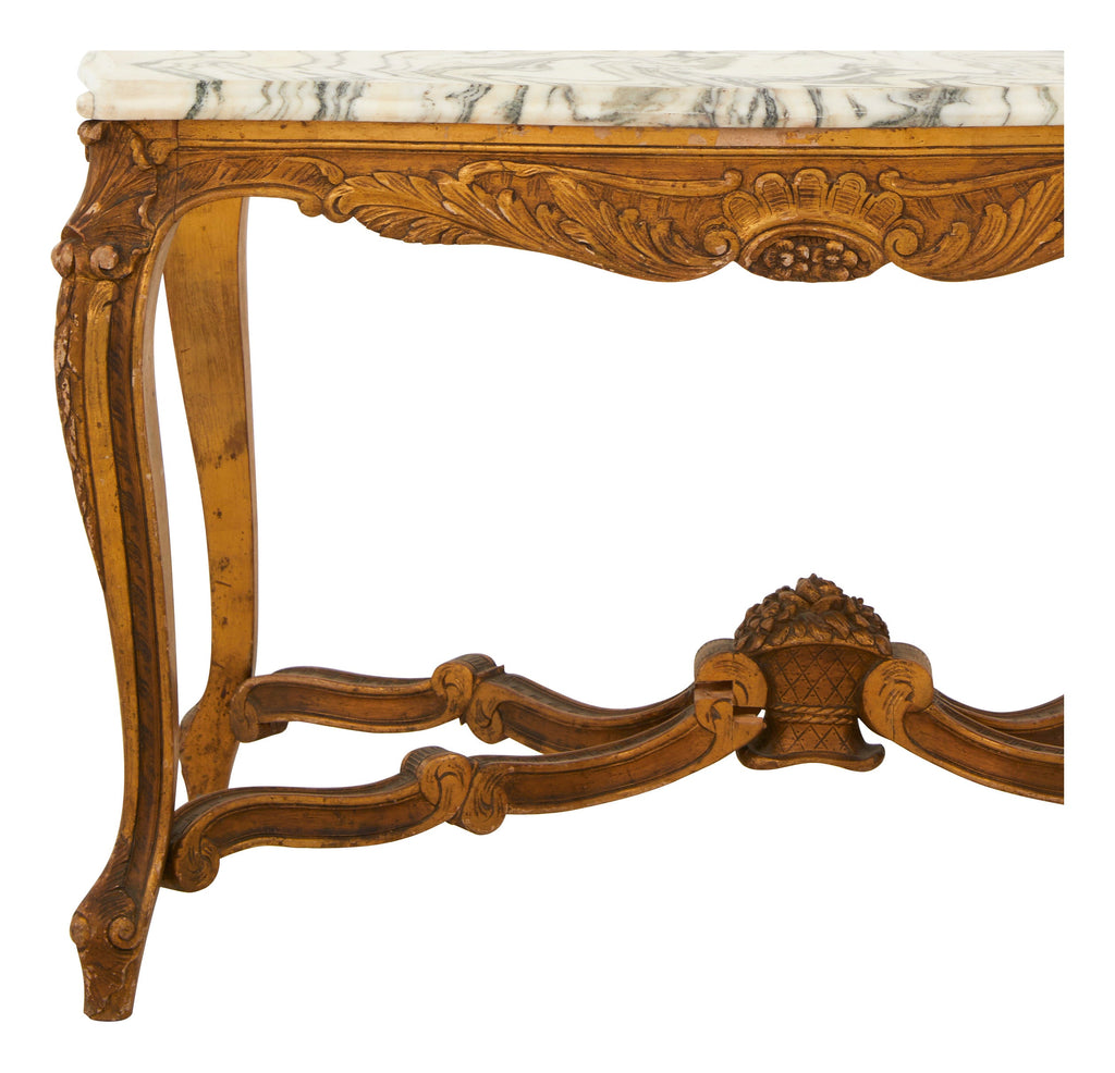 Jayson Home - Antique Gilt Marble Top Table