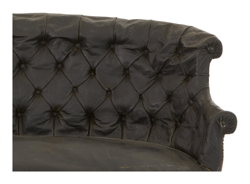 Jayson Home - Antique Napoleon III Leather Sofa