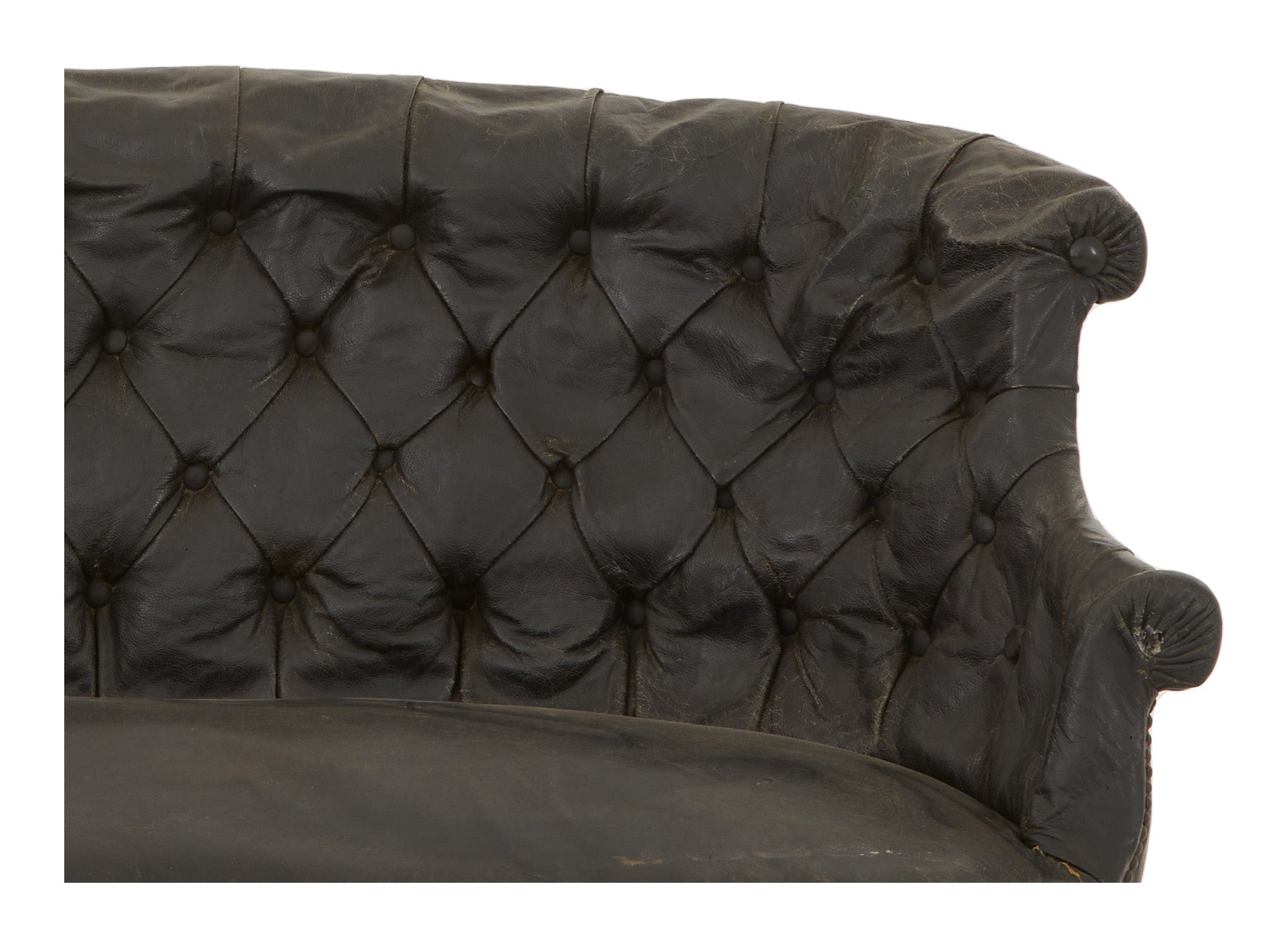 Jayson Home - Antique Napoleon III Leather Sofa