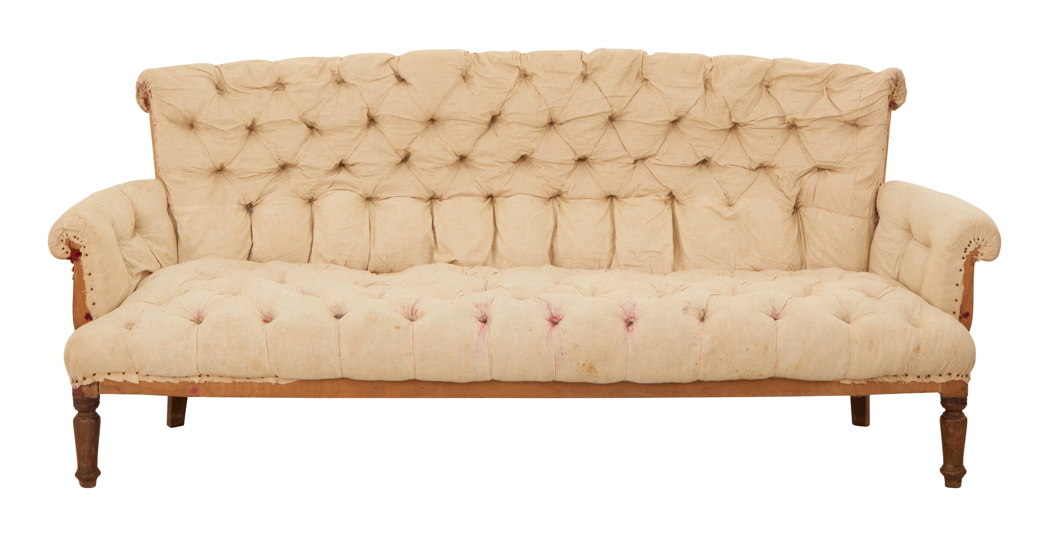 Jayson Home - Antique Unupholstered Tufted Sofa