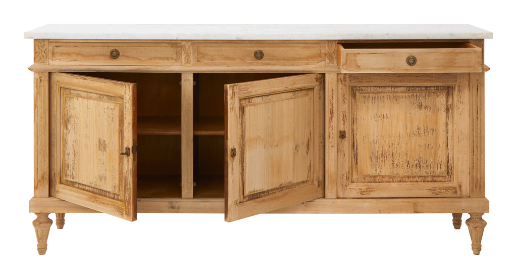 Jayson Home - Vintage Marble Top Sideboard