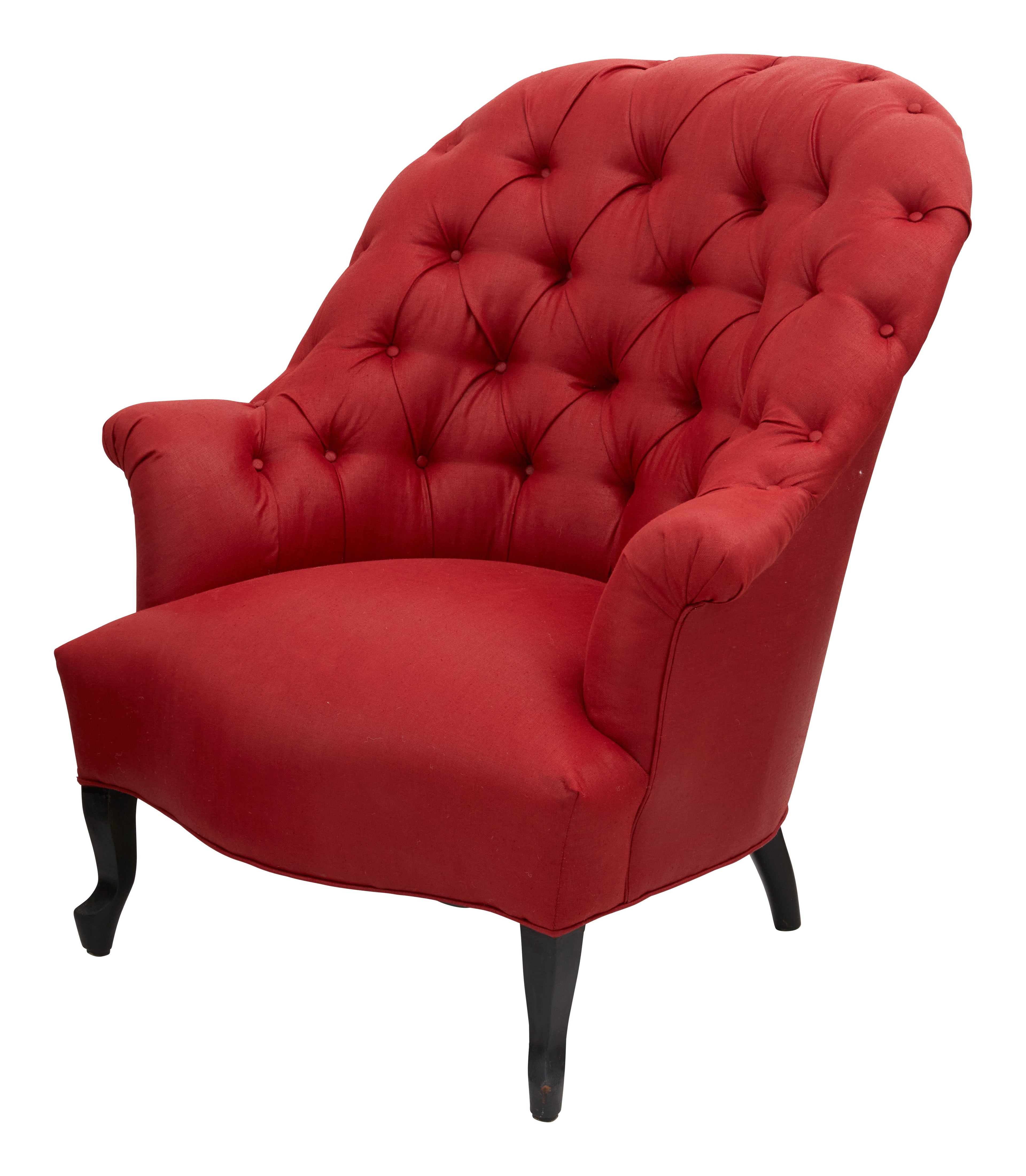 Jayson Home - Antique Red Napoleon III Tufted Chair
