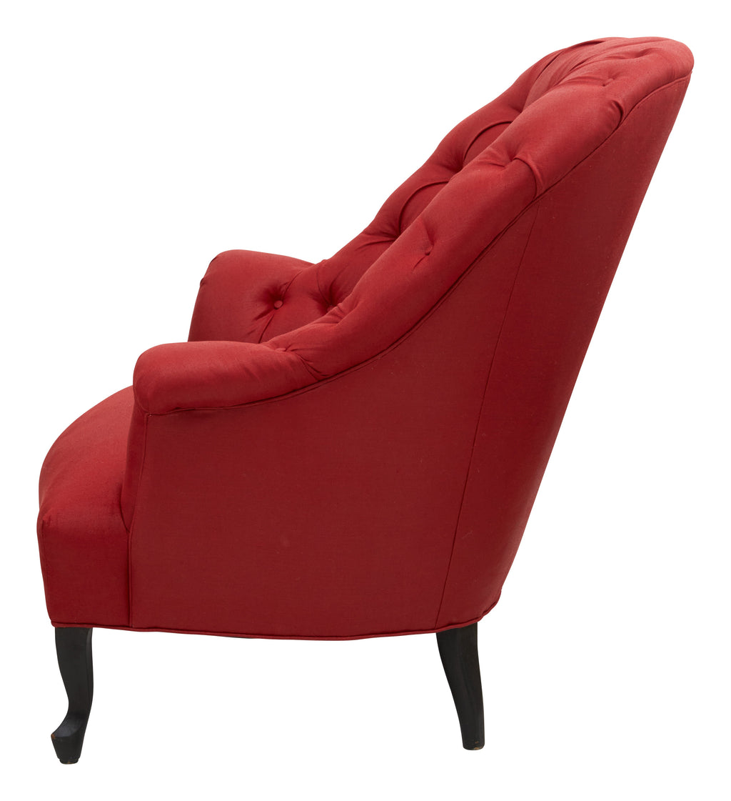 Jayson Home - Antique Red Napoleon III Tufted Chair