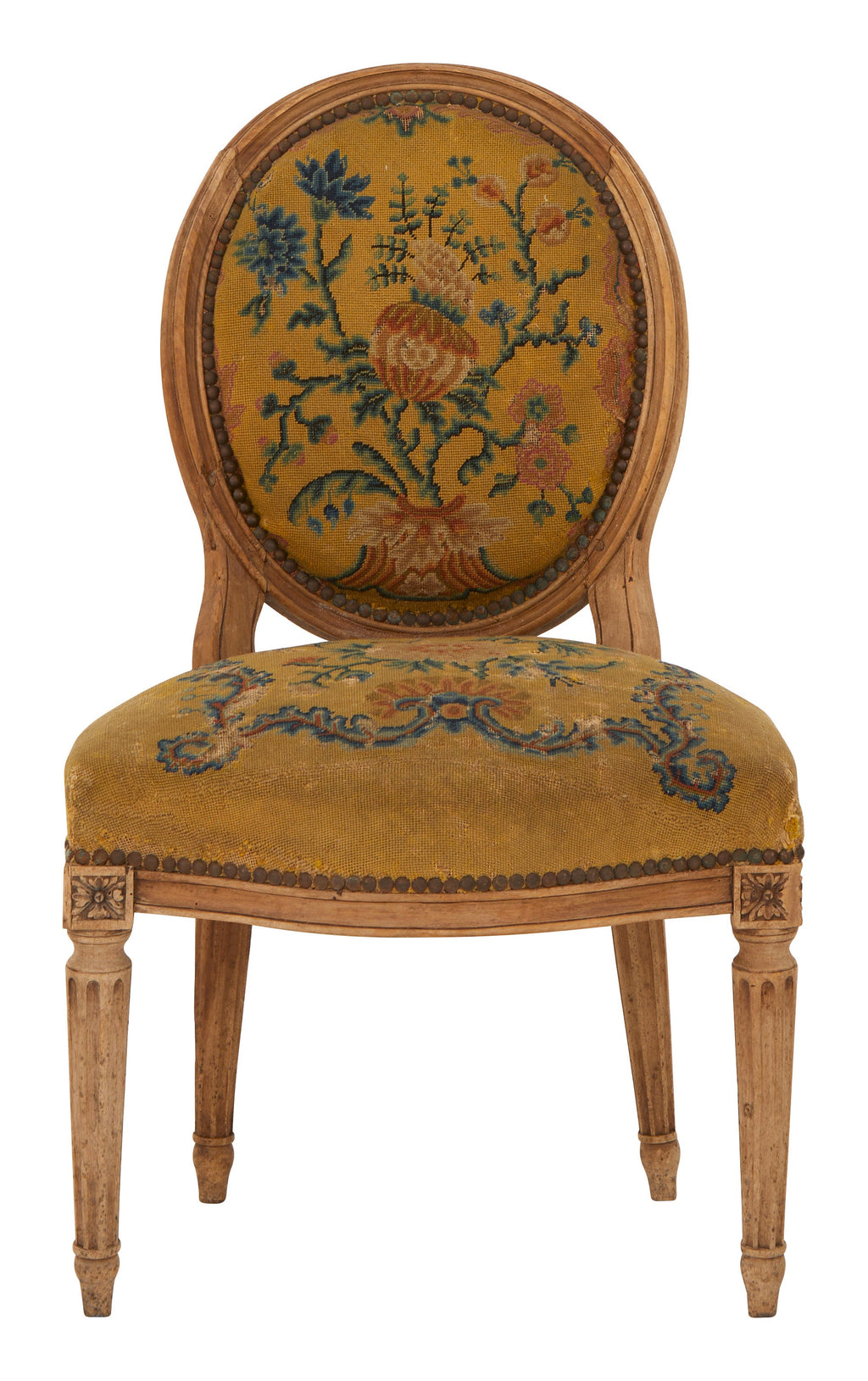 Jayson Home - Antique Needlepoint Oval Back Chair