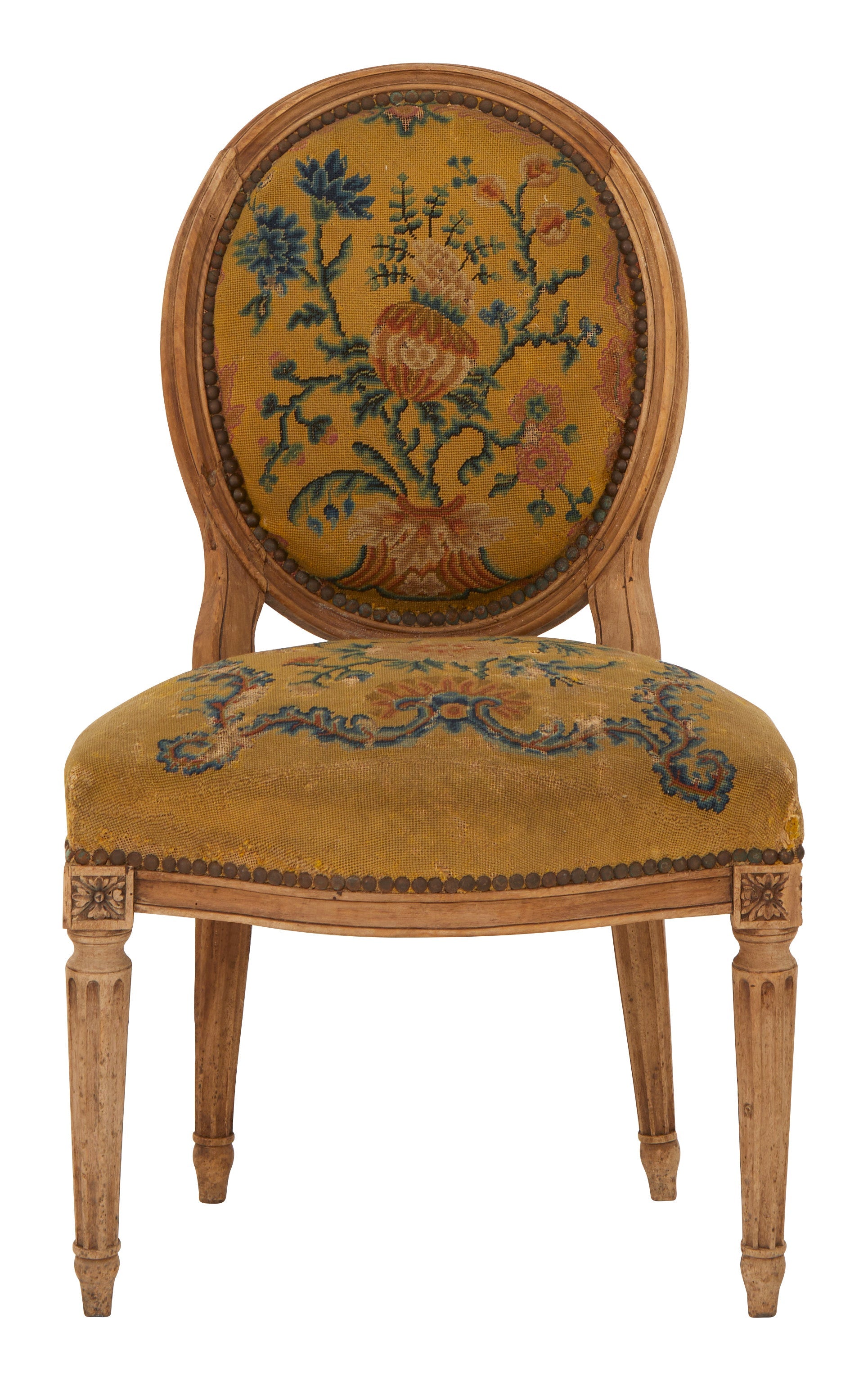 Jayson Home - Antique Needlepoint Oval Back Chair