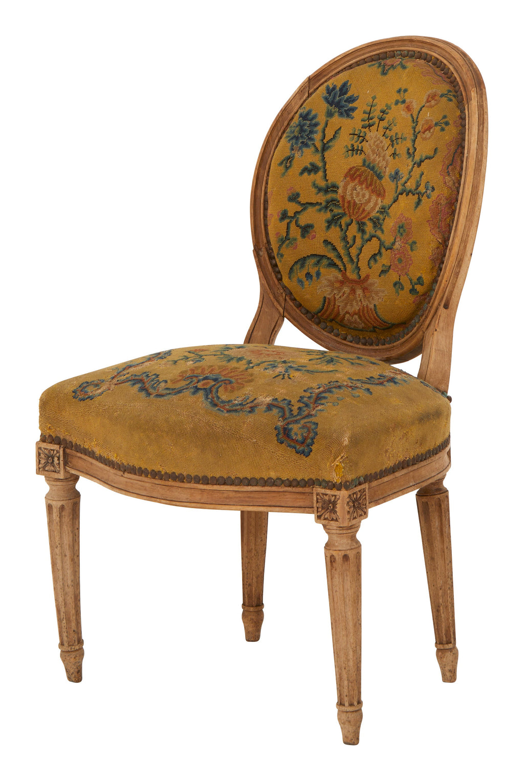 Jayson Home - Antique Needlepoint Oval Back Chair