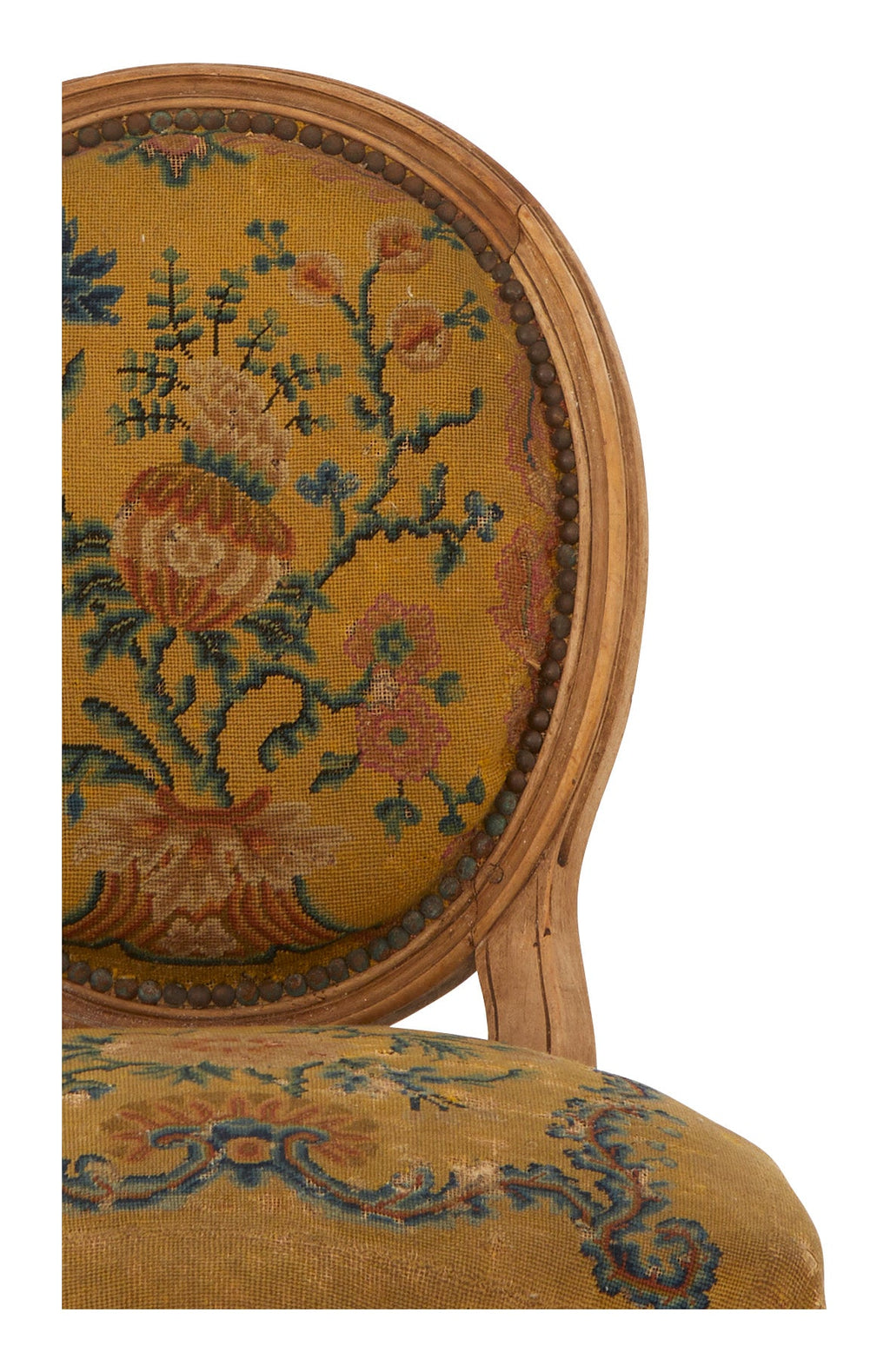 Jayson Home - Antique Needlepoint Oval Back Chair