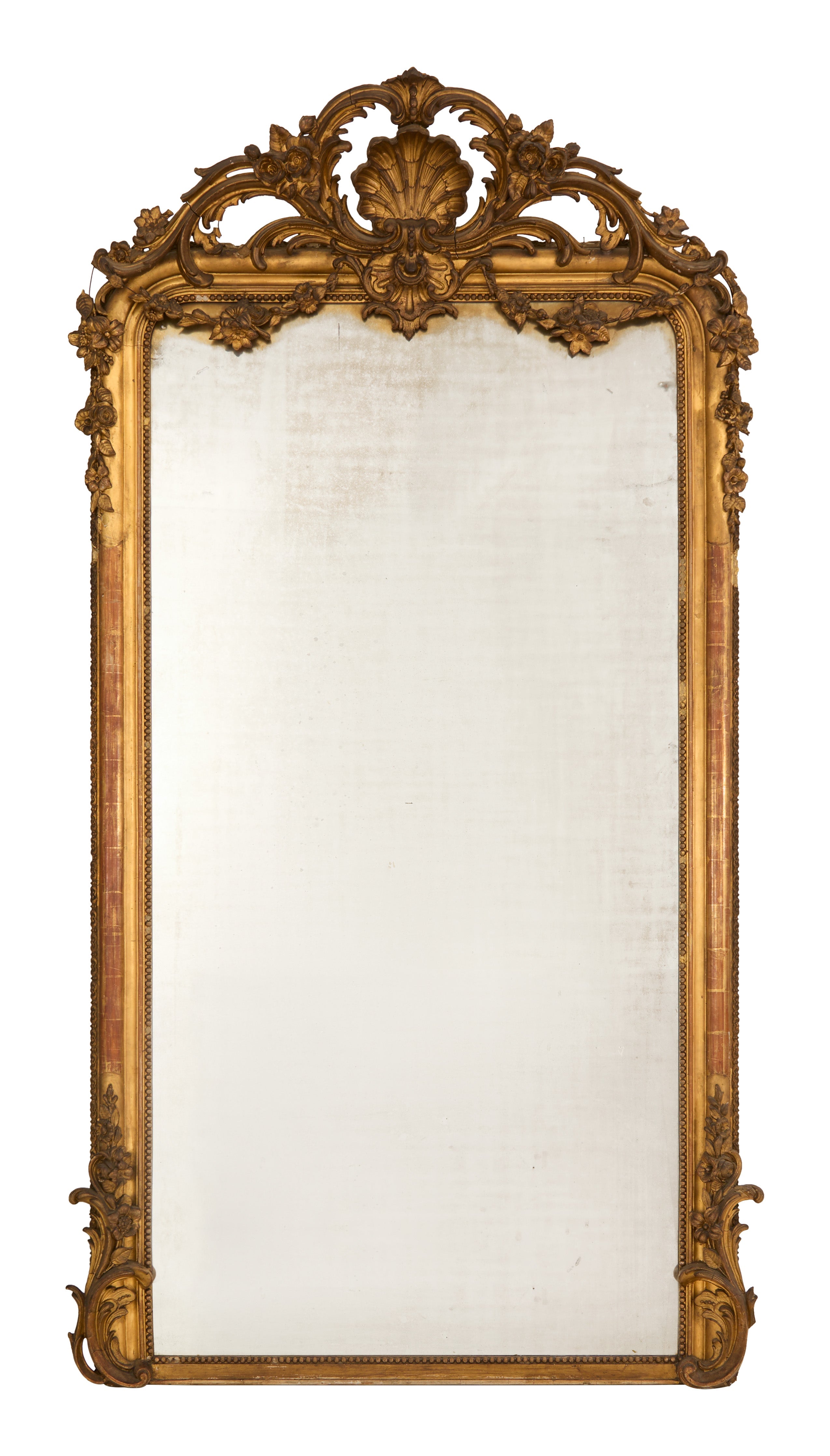 Jayson Home - Antique Louis Philippe Gilt Floor Mirror