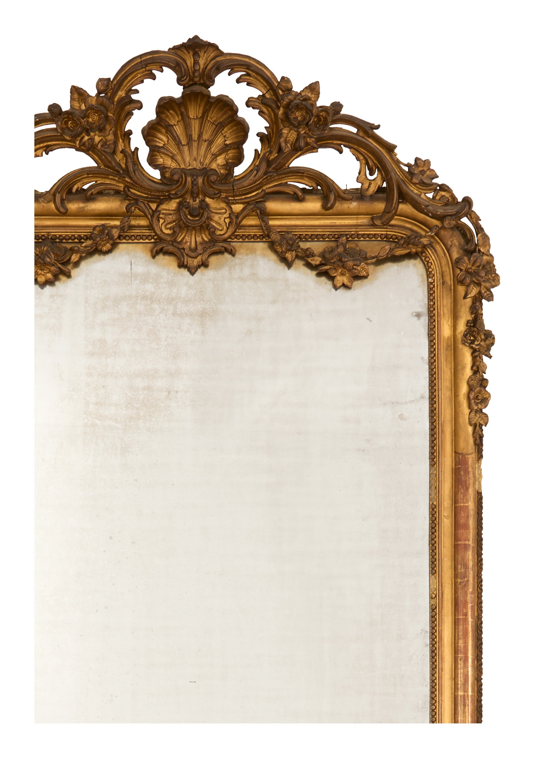 Jayson Home - Antique Louis Philippe Gilt Floor Mirror