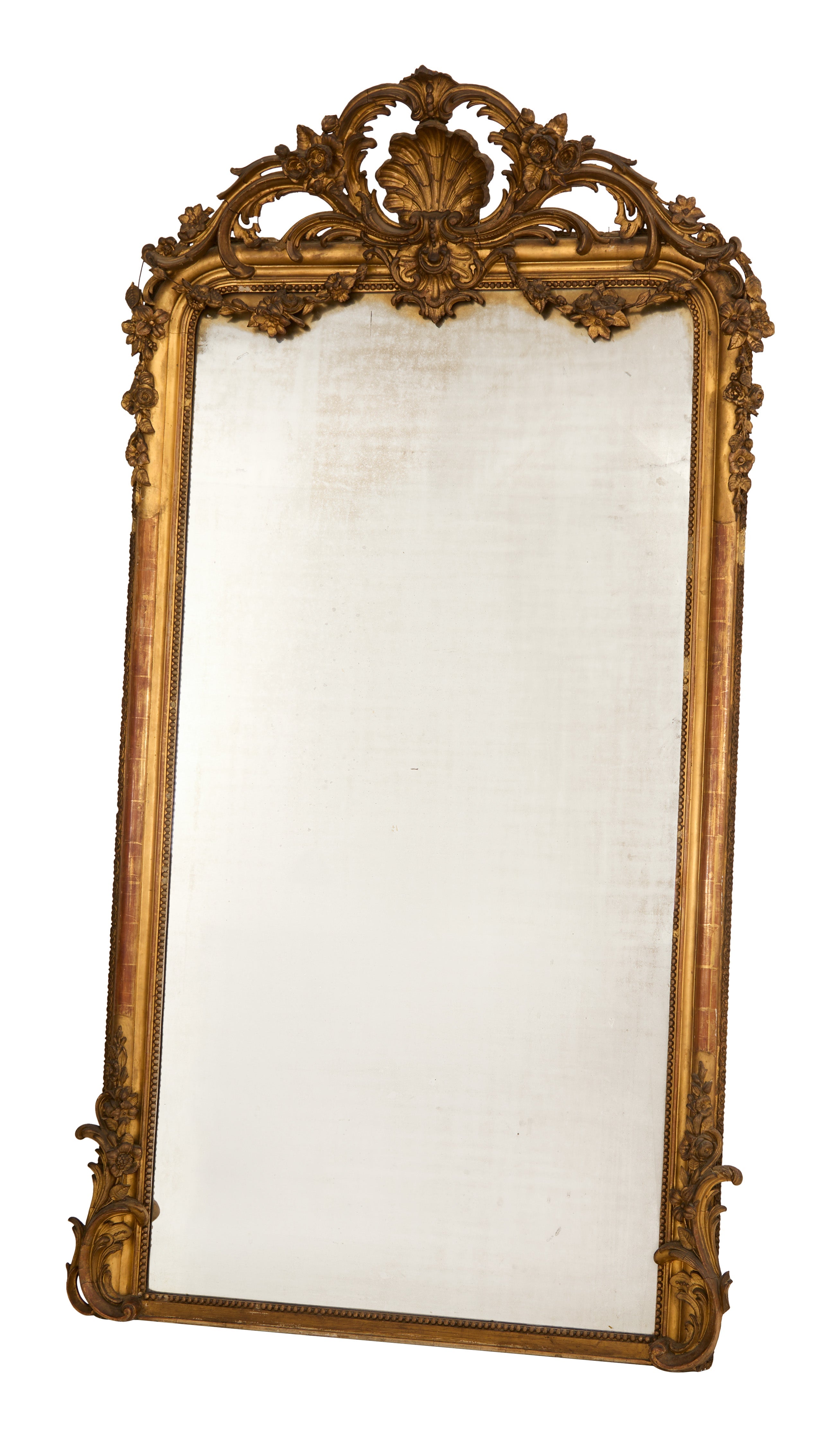 Jayson Home - Antique Louis Philippe Gilt Floor Mirror