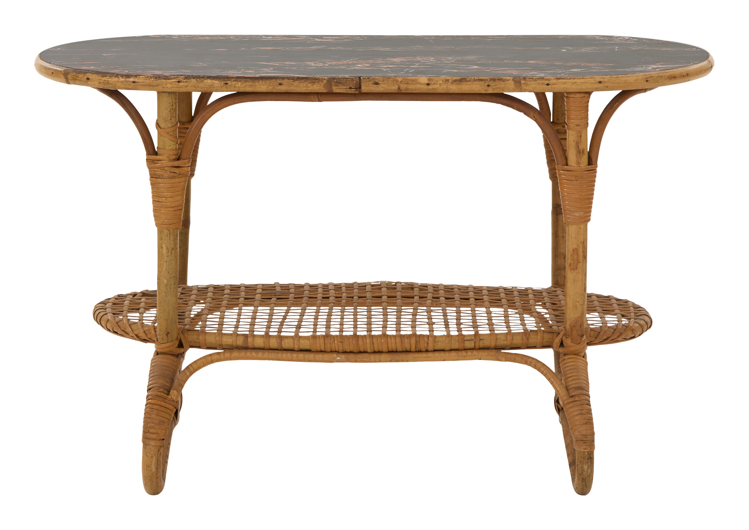 Jayson Home - Vintage Oval Rattan Table