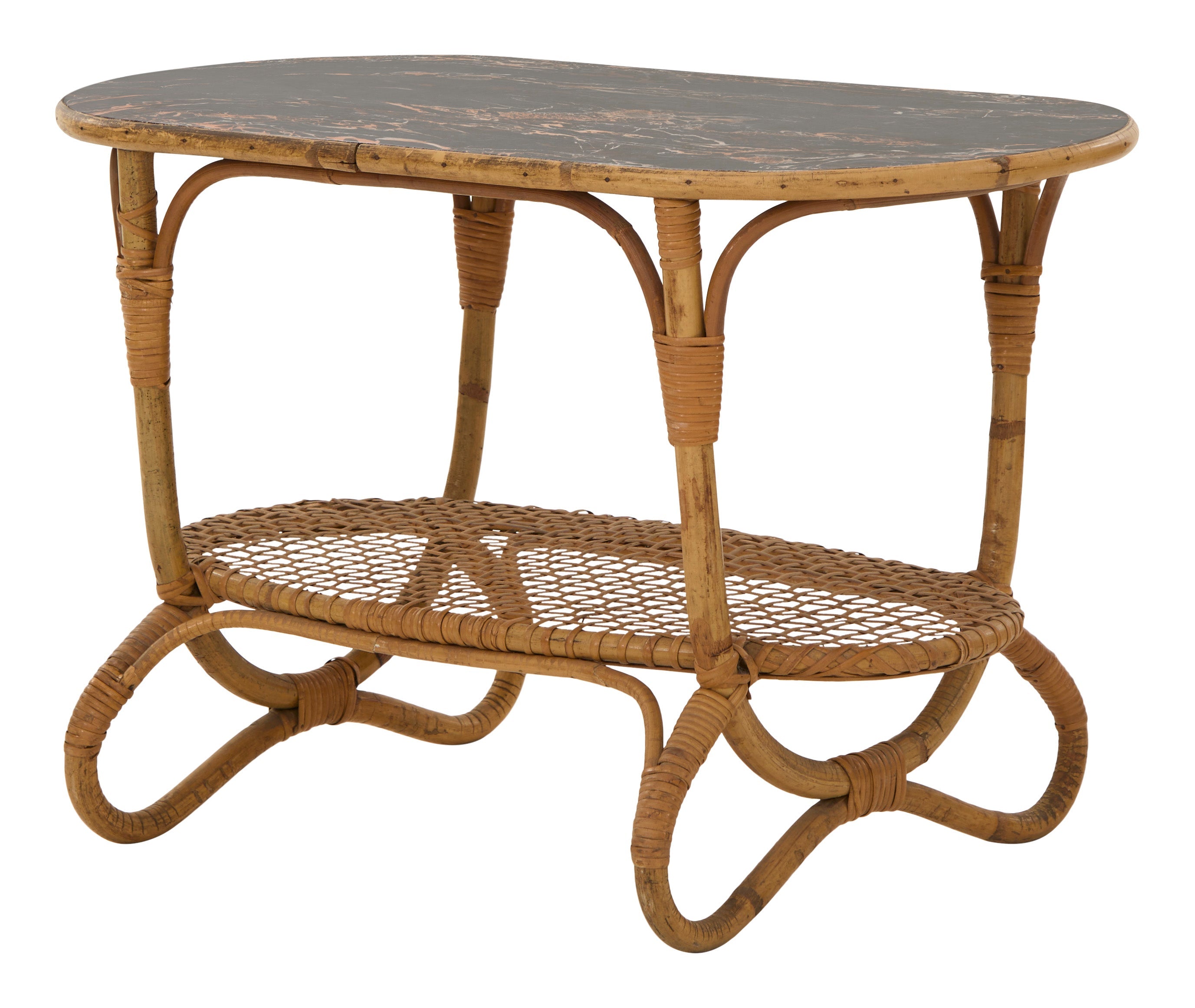 Jayson Home - Vintage Oval Rattan Table