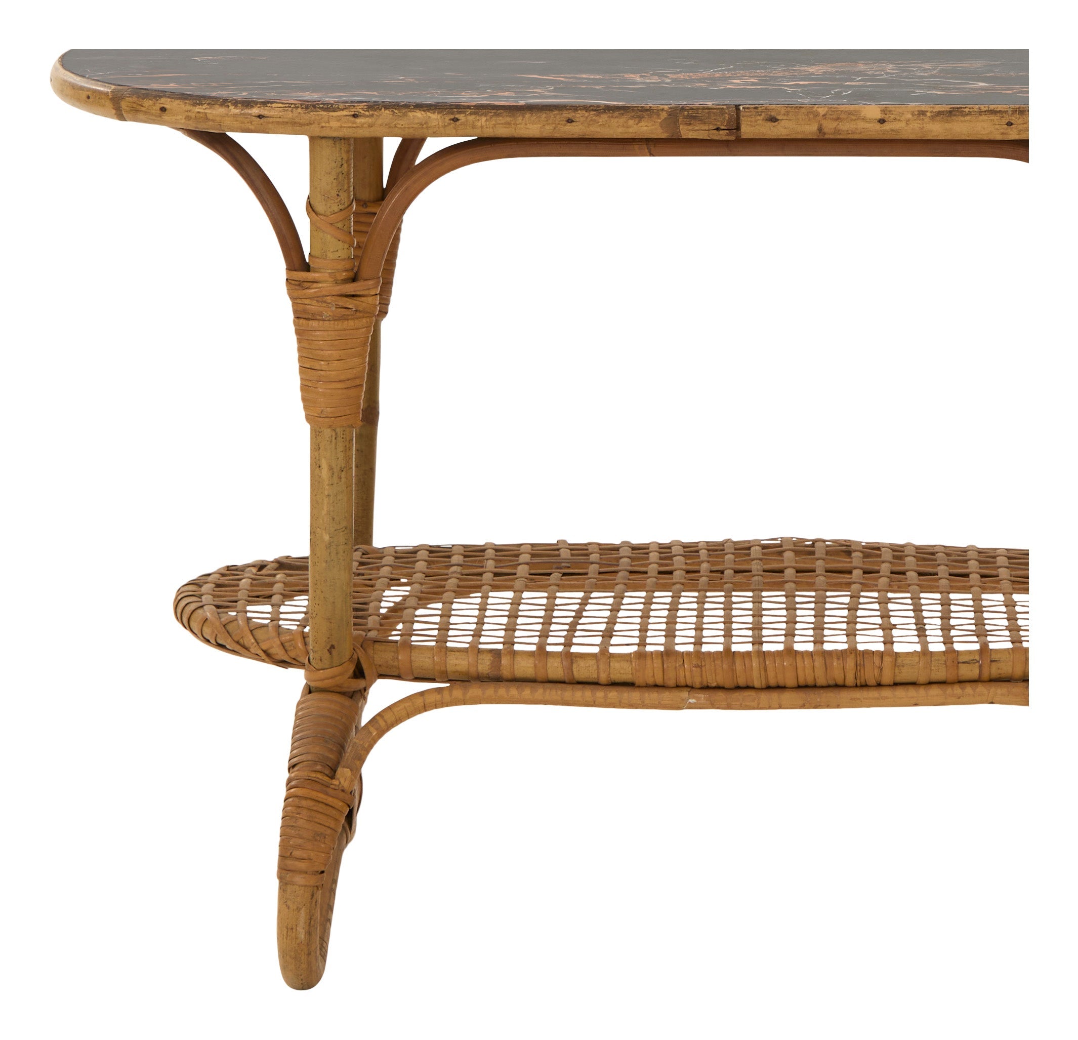 Jayson Home - Vintage Oval Rattan Table