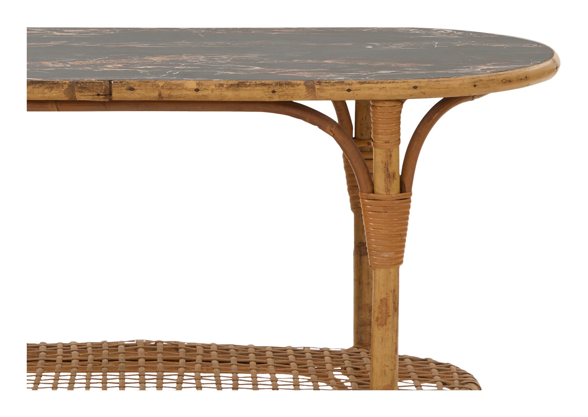 Jayson Home - Vintage Oval Rattan Table
