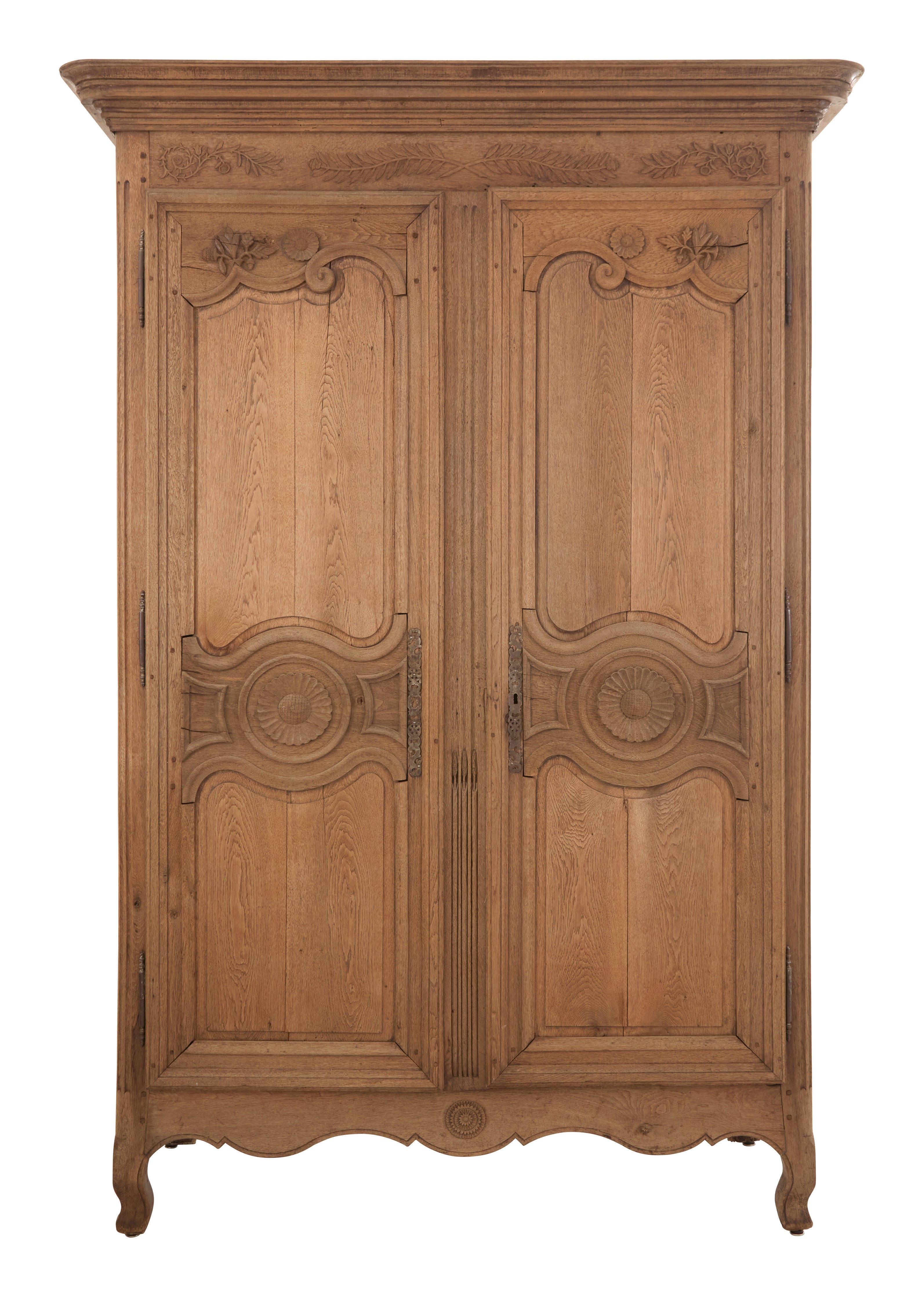 Jayson Home - Antique Carved Oak Armoire