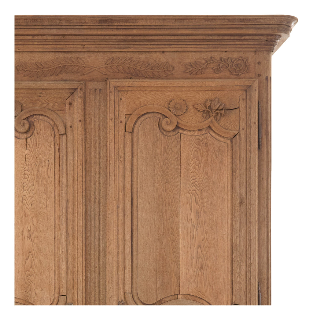 Jayson Home - Antique Carved Oak Armoire