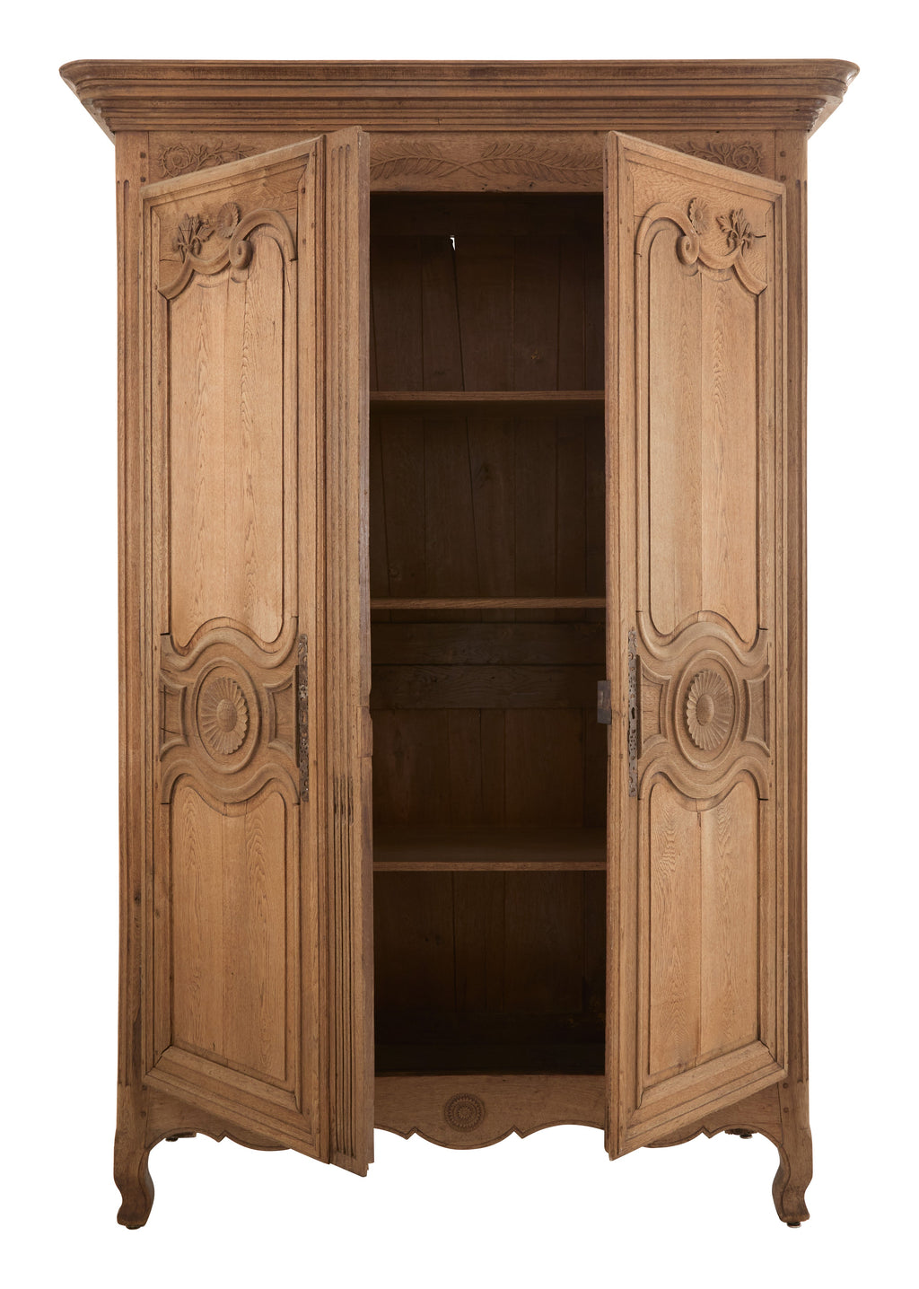 Jayson Home - Antique Carved Oak Armoire