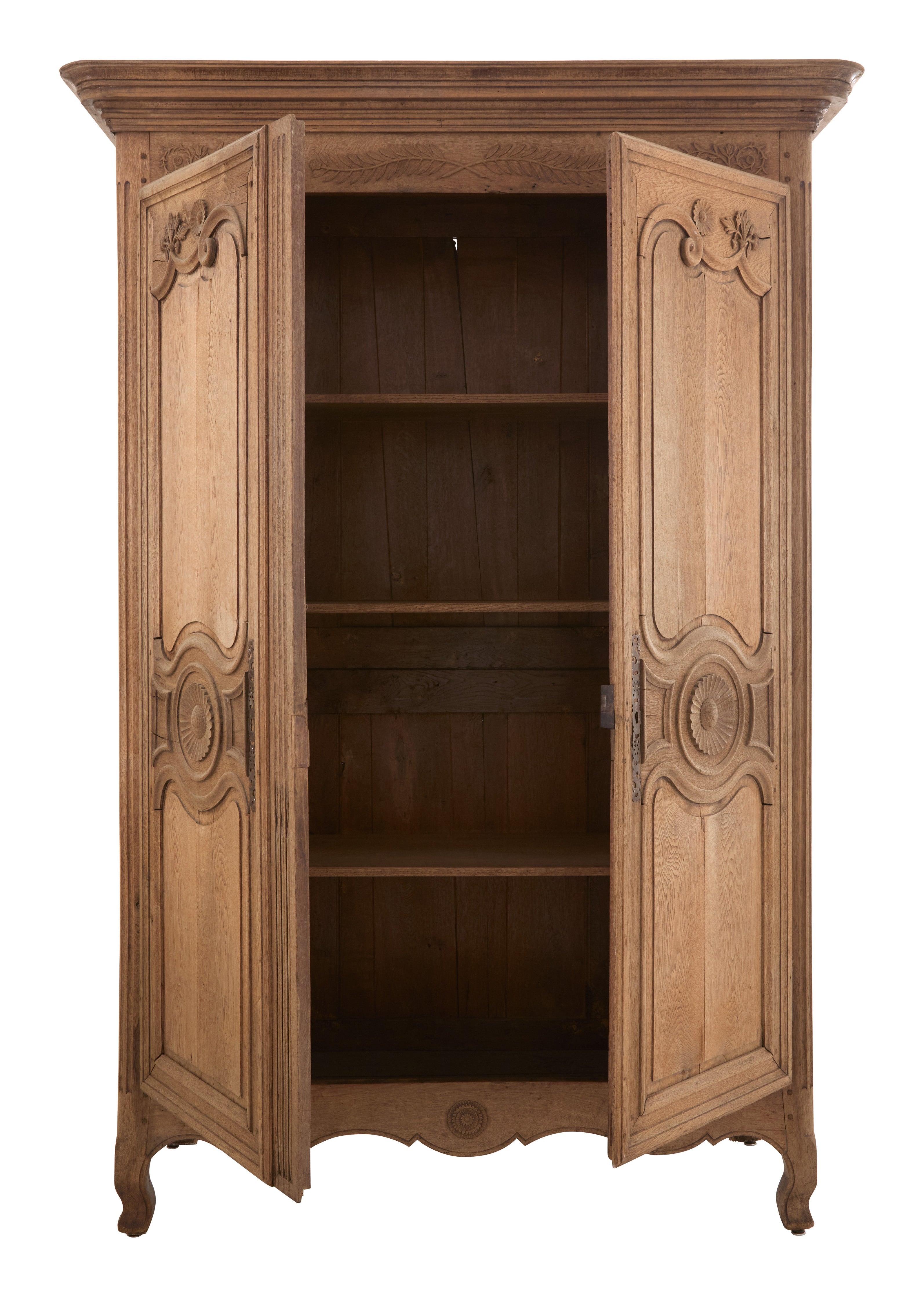 Jayson Home - Antique Carved Oak Armoire