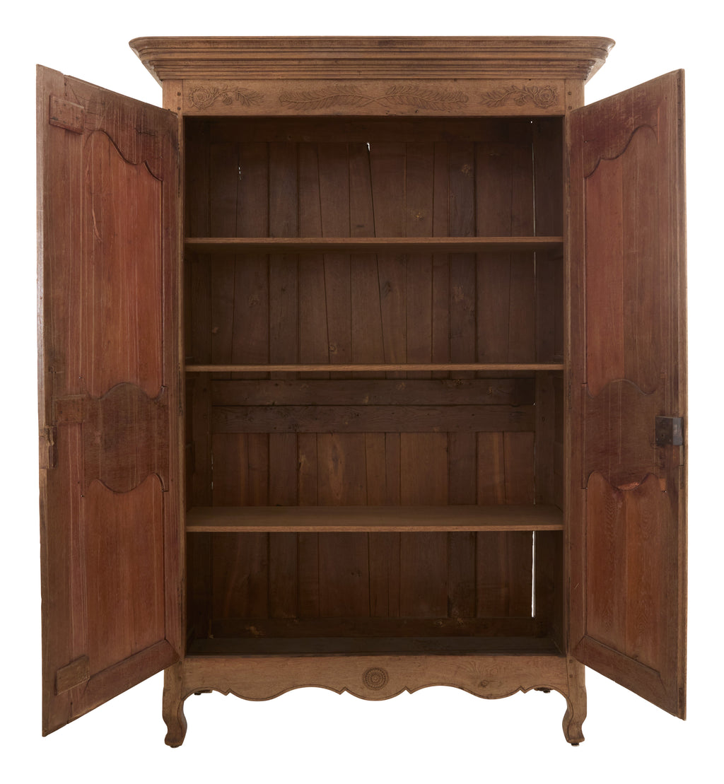 Jayson Home - Antique Carved Oak Armoire