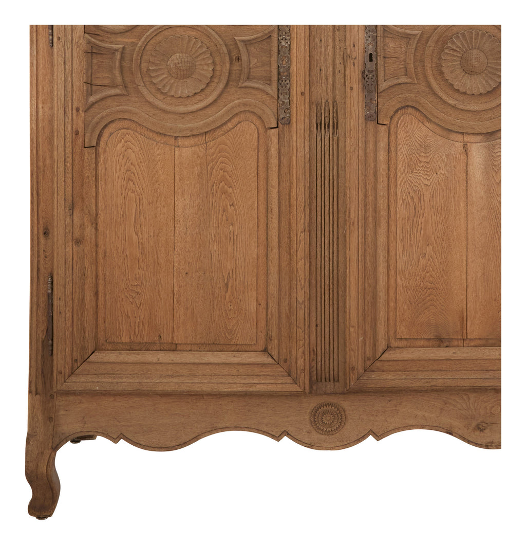 Jayson Home - Antique Carved Oak Armoire