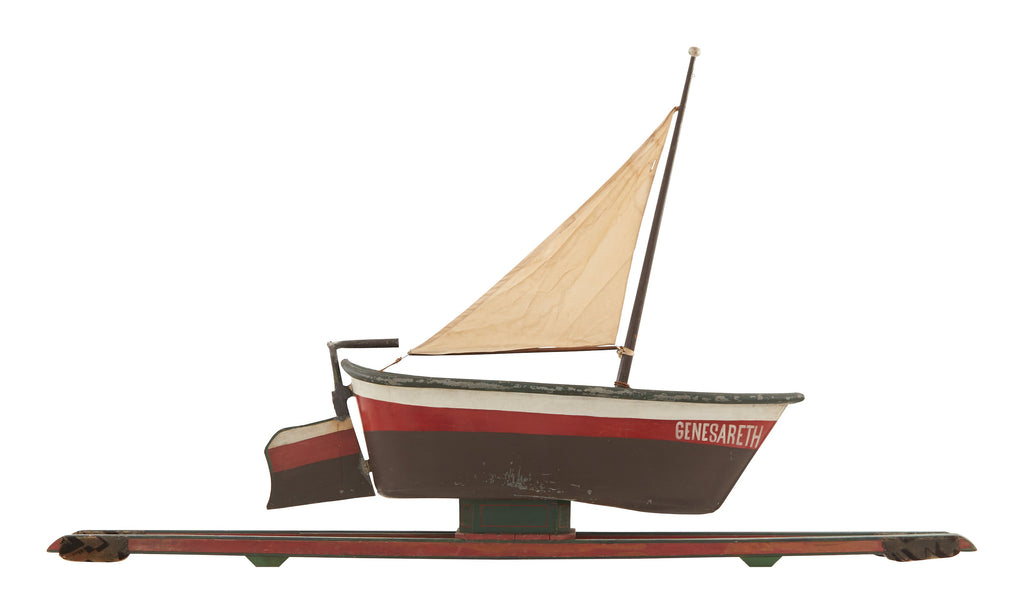 Jayson Home - Vintage Metal Sail Boat Model