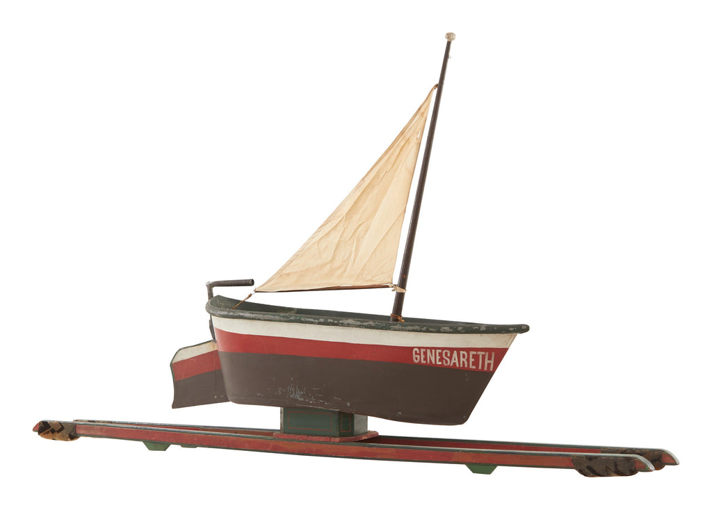 Jayson Home - Vintage Metal Sail Boat Model